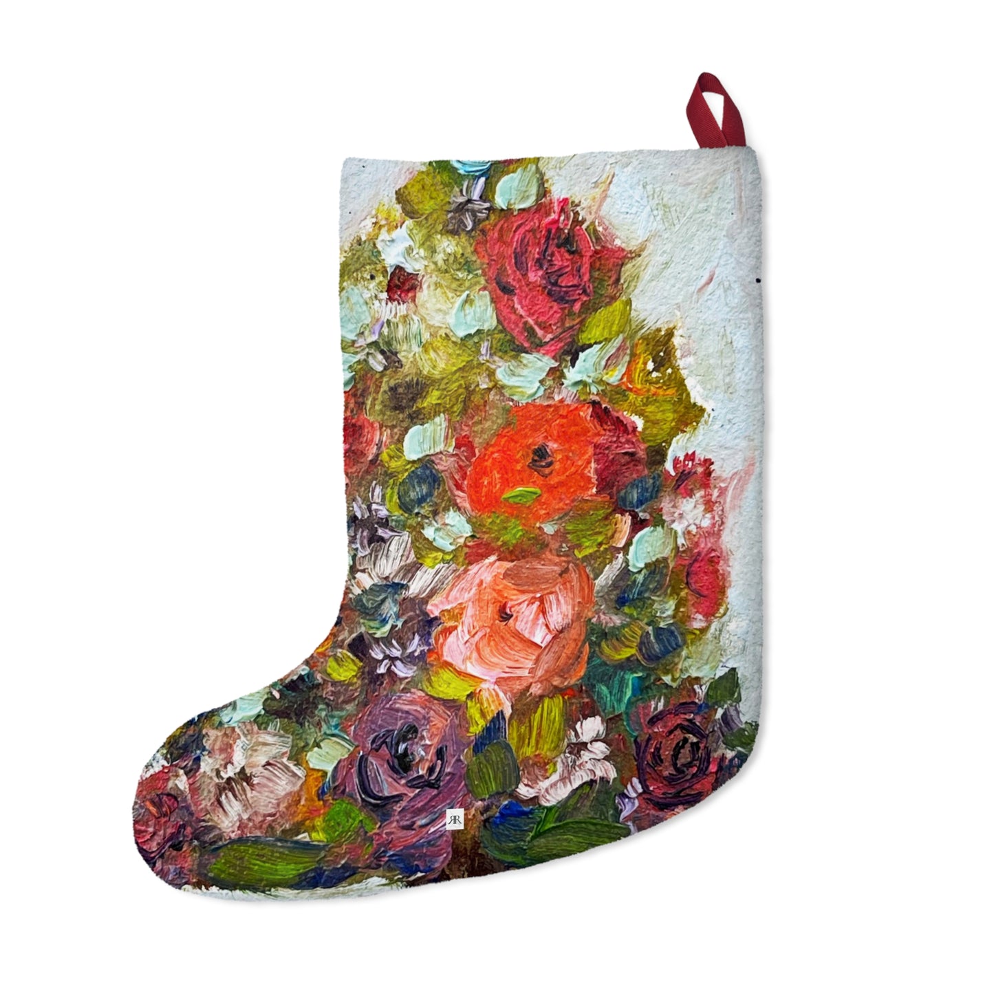 Roses Christmas Tree Christmas Stocking