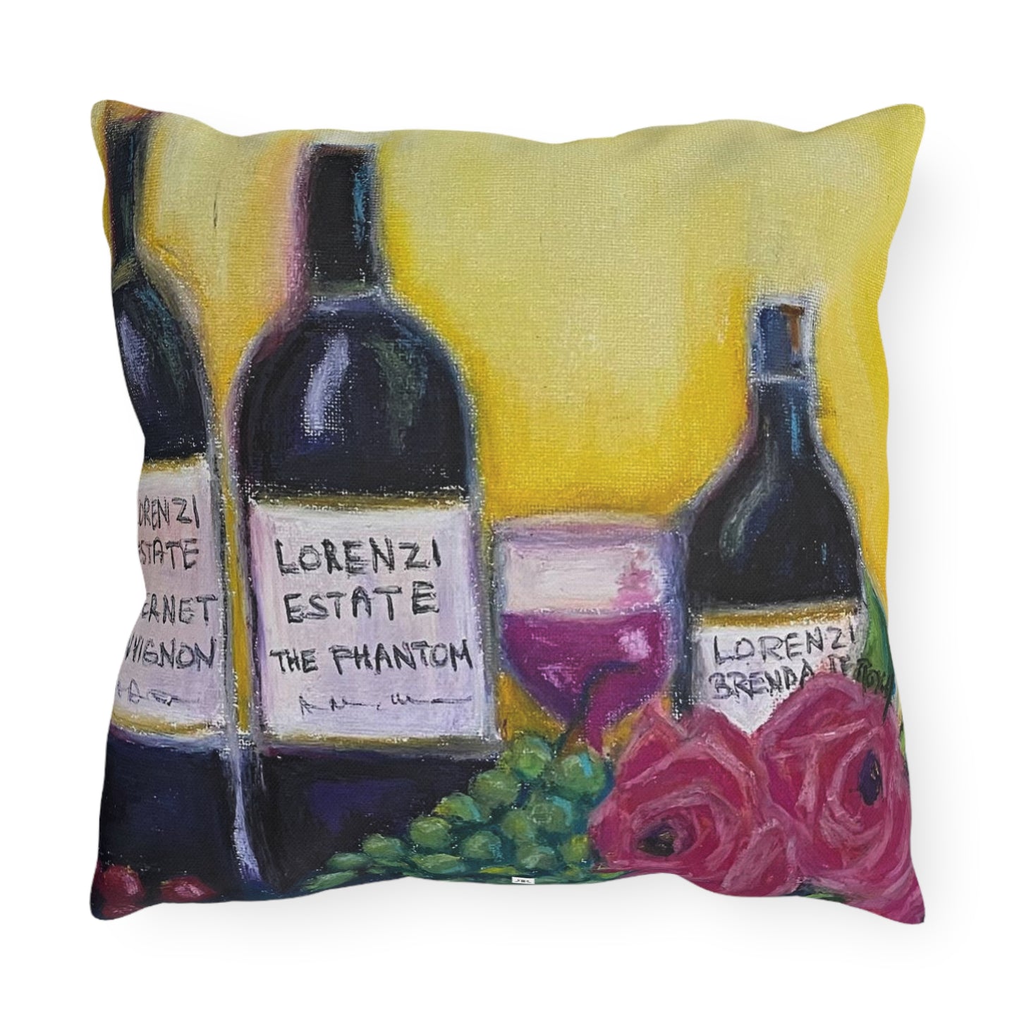 Lorenzi Estate Wine and Roses Outdoor Pillows