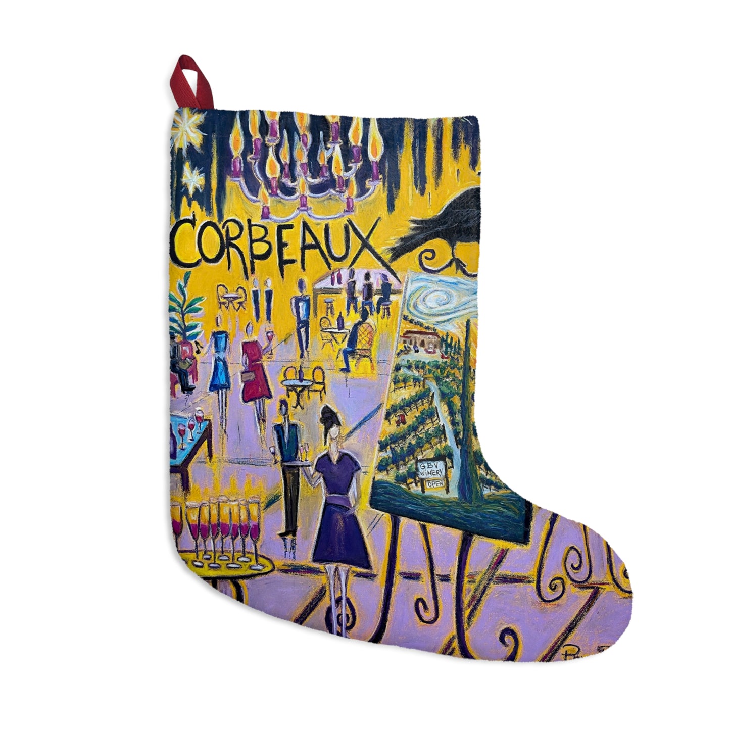 Christmas Stocking-Corbeaux Wine and Art After Dark