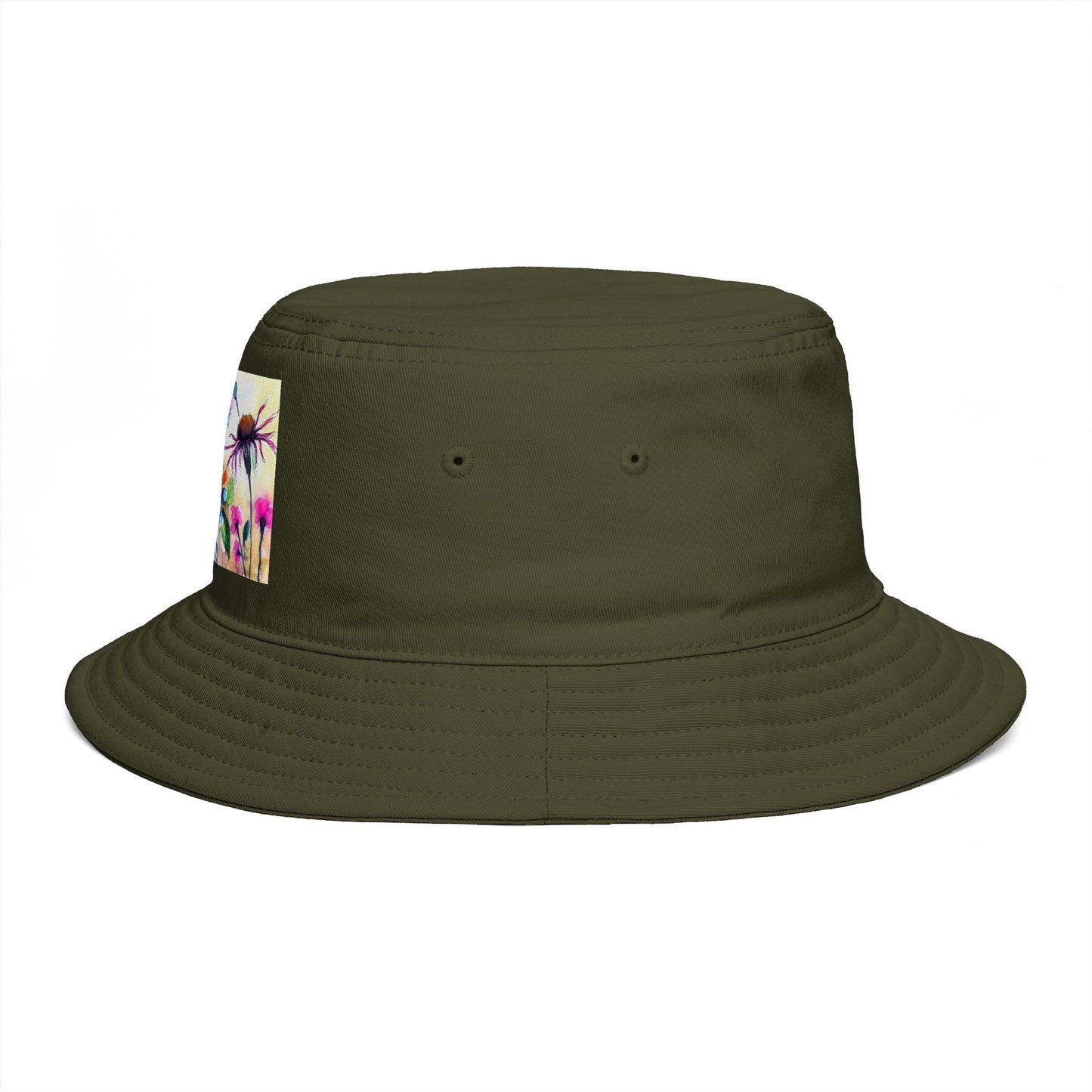 Roxy Rich Fine Art -Hummingbird Garden - Stylish Durable Bucket Hat