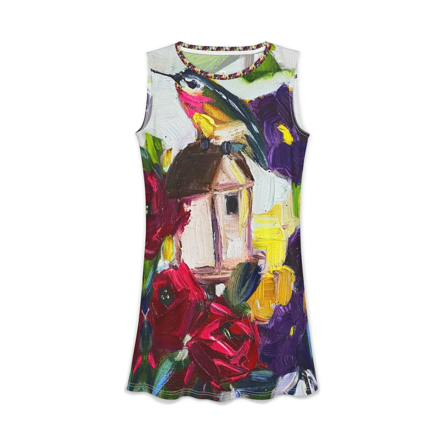 Women's Casual Dress — Light & Comfortable -Hummingbird by the Window
