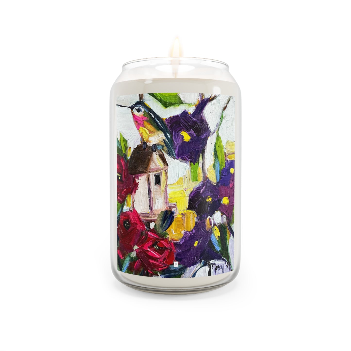 Hummingbird by the Window and Roses Scented Candle, 13.75oz