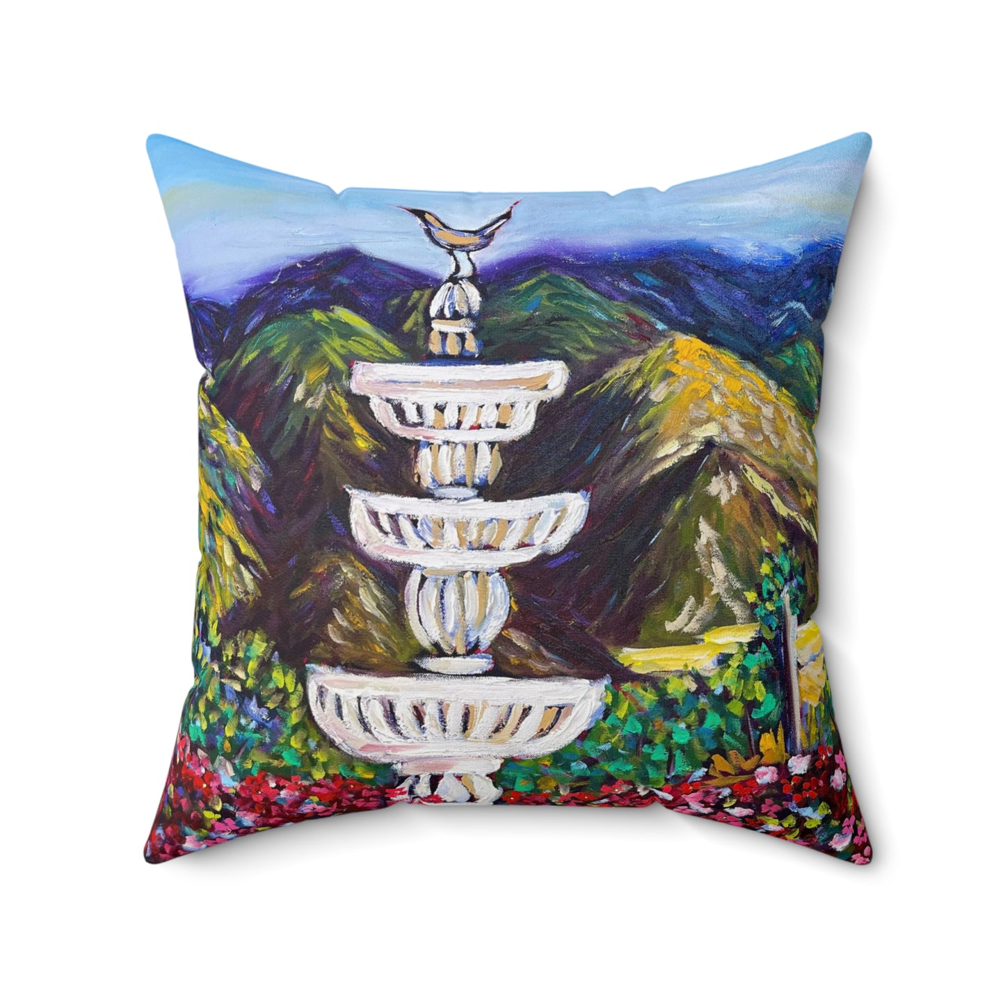 Fountain Vista at GBV Indoor Spun Polyester Square Pillow