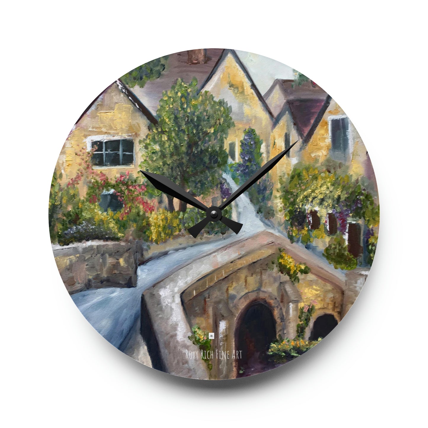 Horloge murale en acrylique Castle Combe