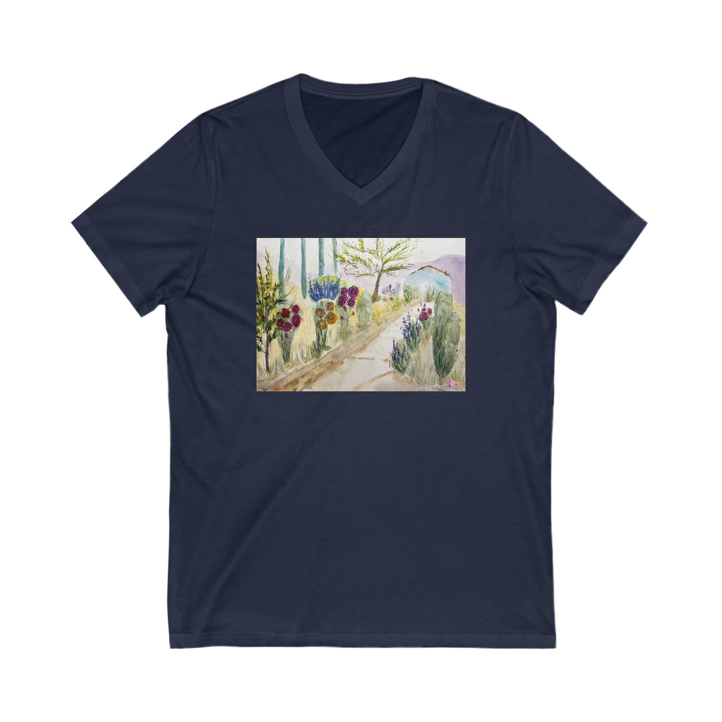 Christina's Garden at GBV-Unisex Jersey Short Sleeve V-Neck Tee