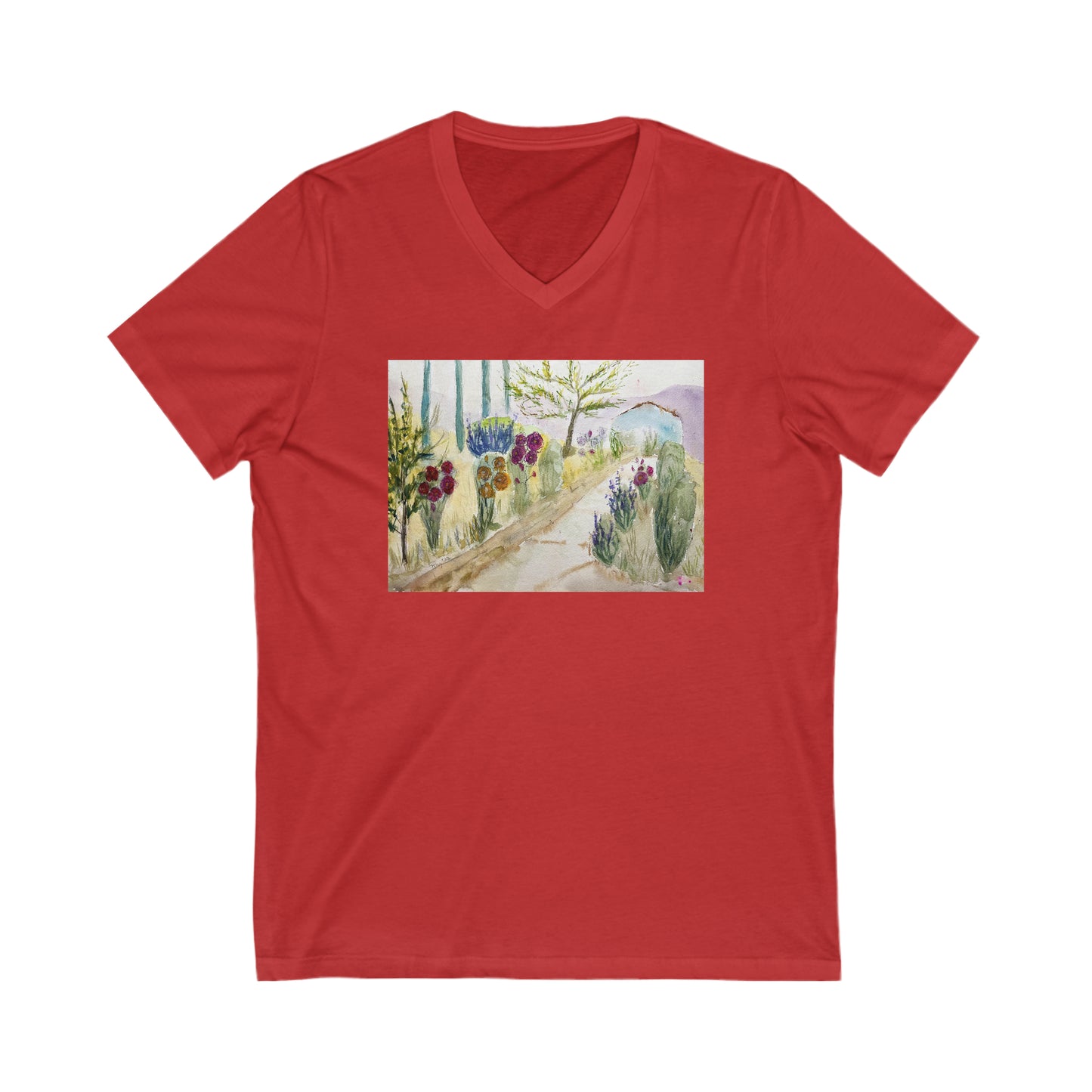 Christina's Garden en GBV-Camiseta unisex de manga corta con cuello en V