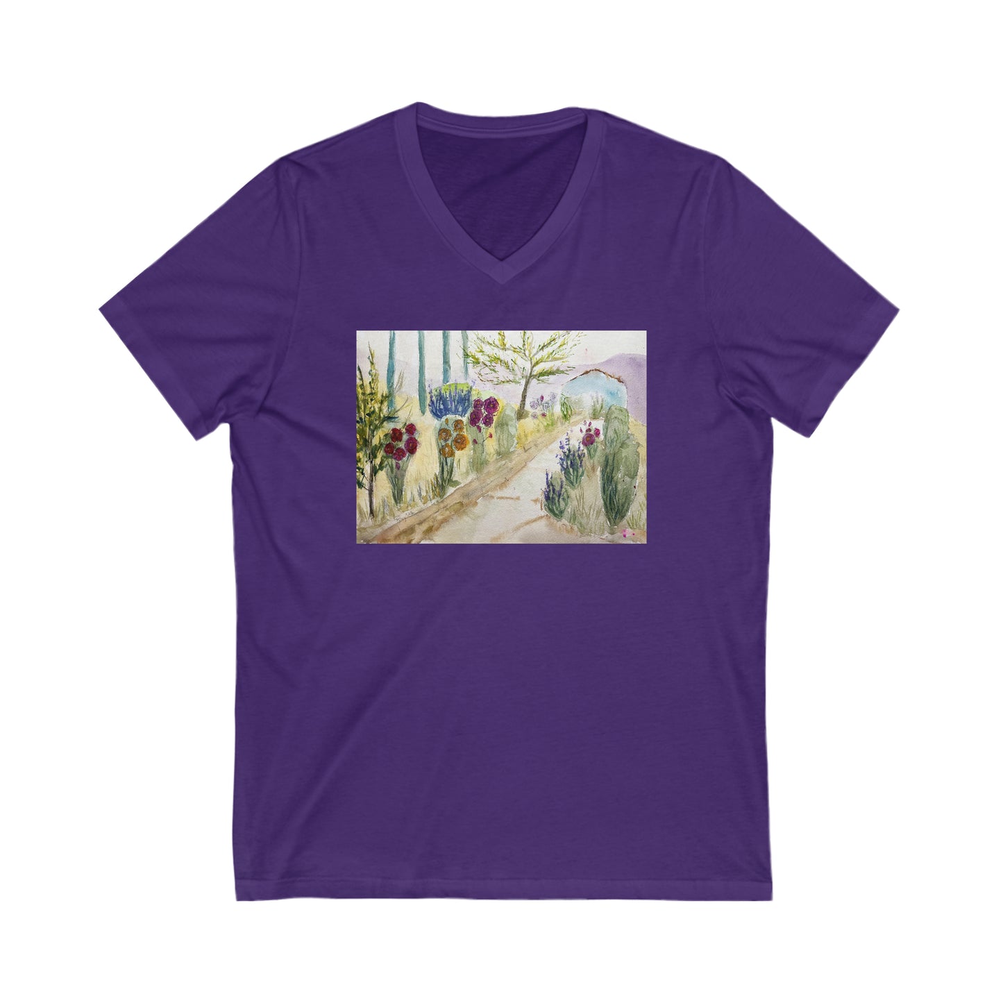 Christina's Garden at GBV-Unisex Jersey Short Sleeve V-Neck Tee