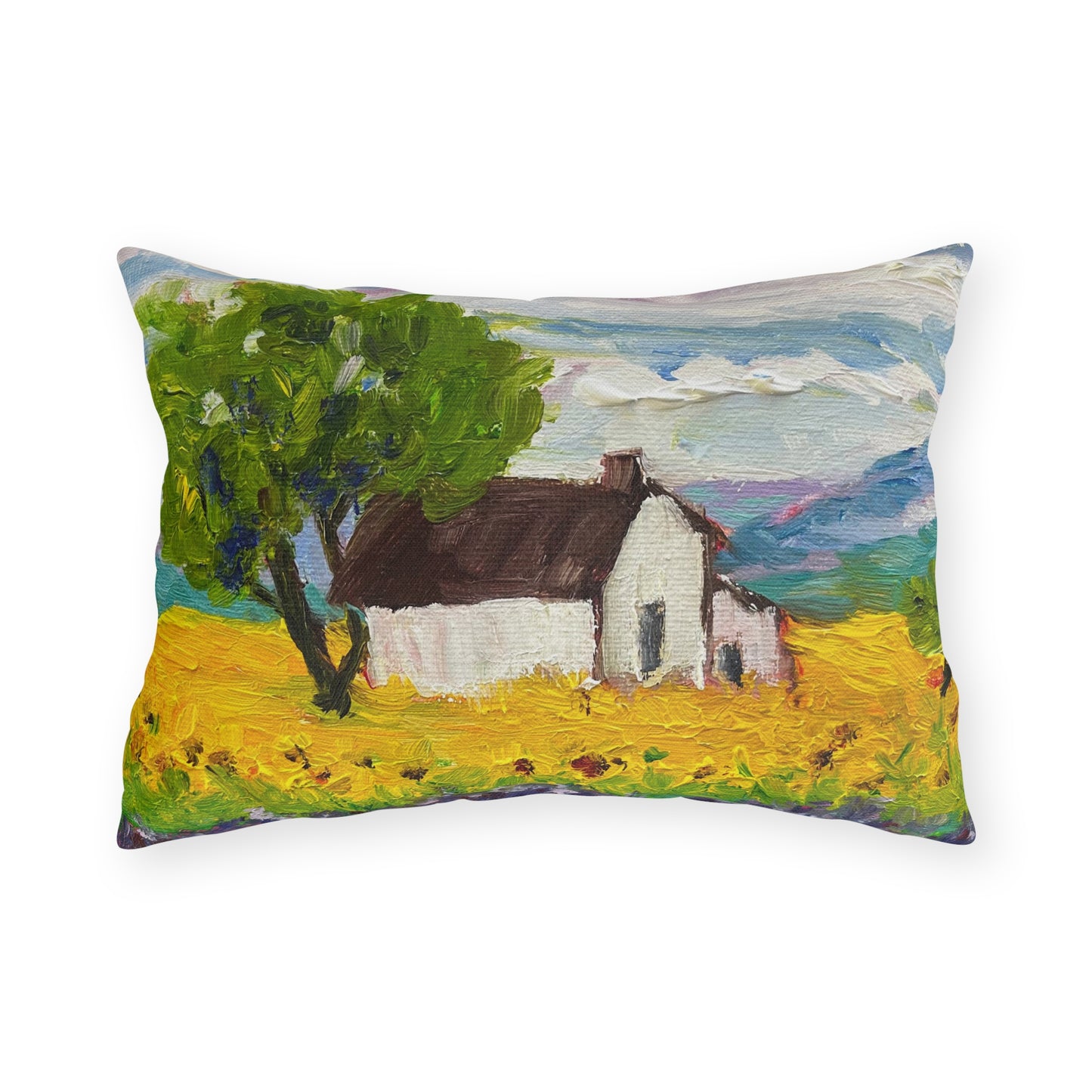 Sunflowers and Lavender Provence Outdoor Pillows