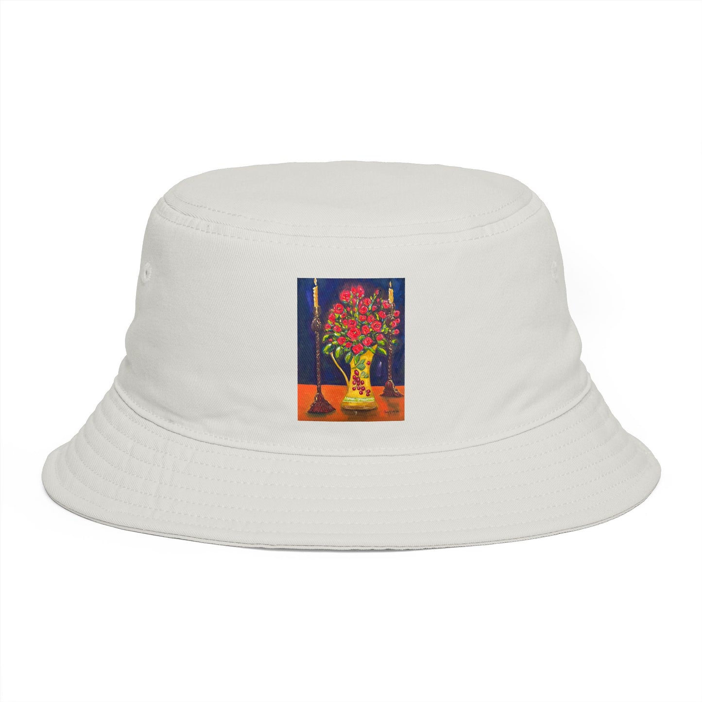 Roxy Rich Fine Art  Candlelit Corals - Bucket Hat — Stylish Durable Travel Hat