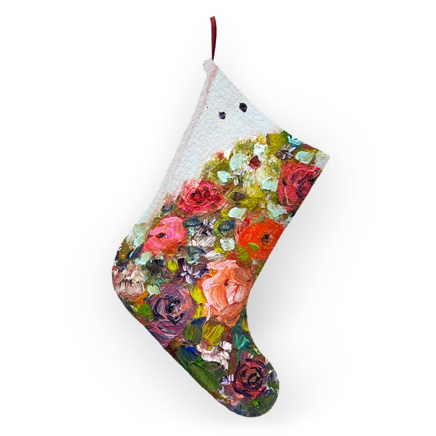 Roses Christmas Tree Christmas Stocking