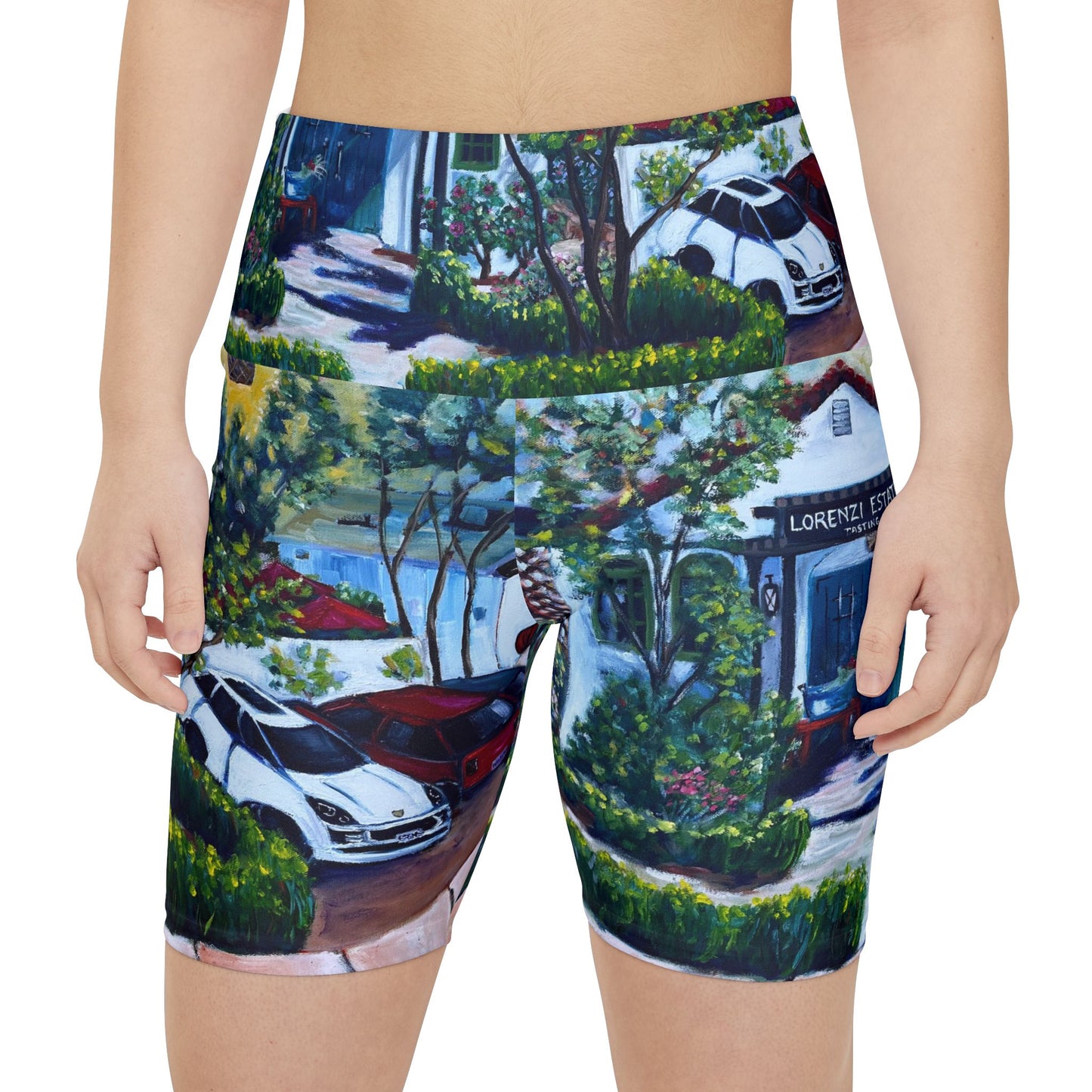 Women's Workout Shorts - Lorenzi Estate Tasting Room 2024