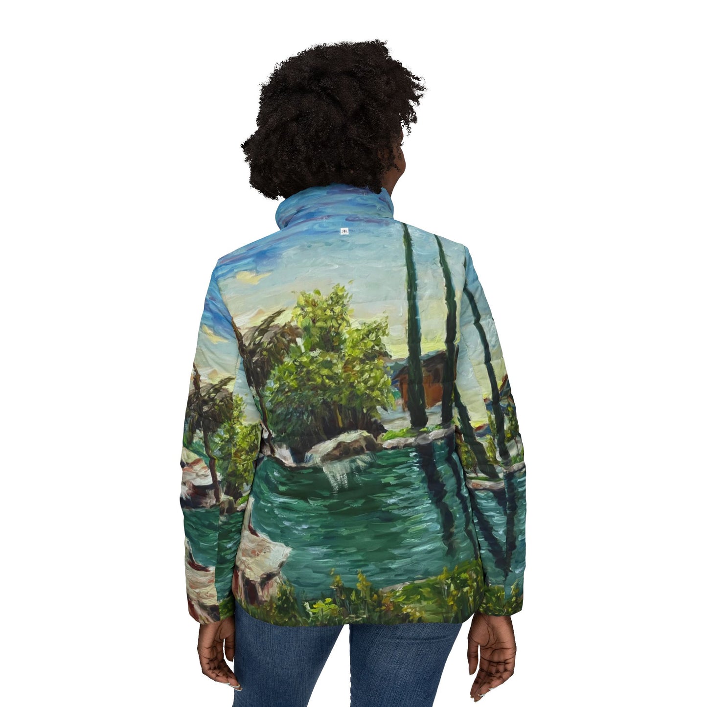 Women's Puffer Jacket - Roxy Rich Fine Art -The Pond at GBV