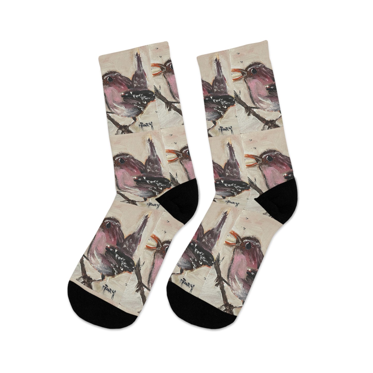 Singing Wren Bird Socks