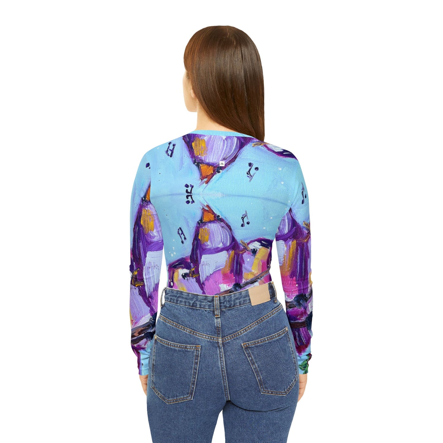 Long Sleeve Shirt-Fa La La Singing Birds- V-neck Women's