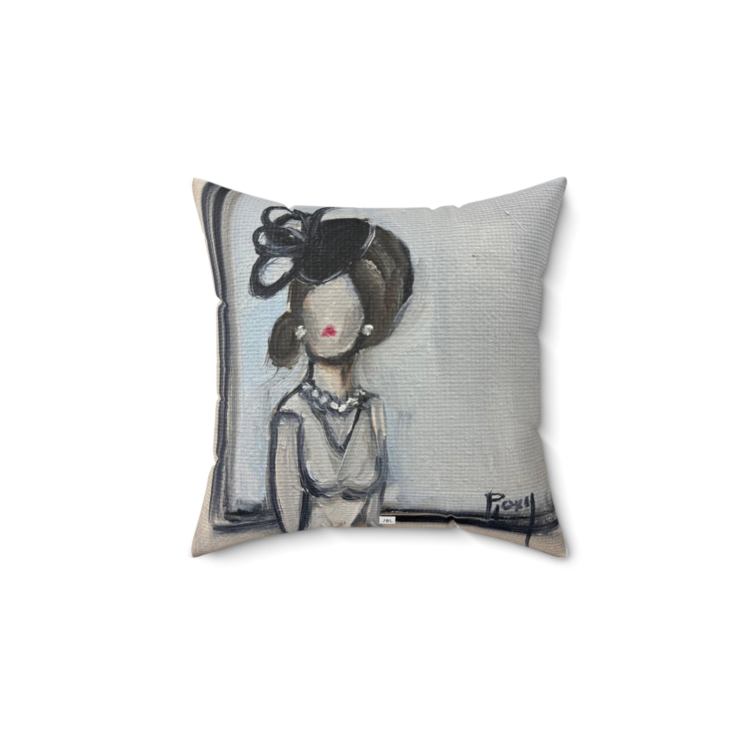 Fascinating in Pearls Indoor Spun Polyester Square Pillow