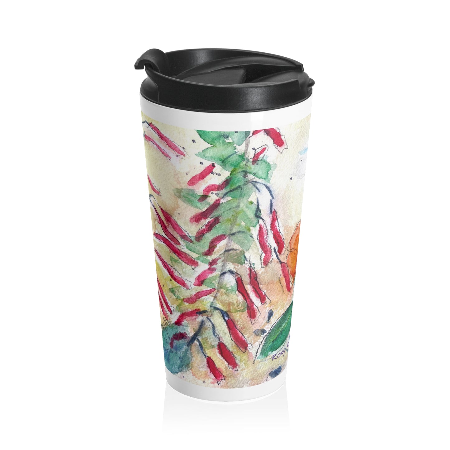 Hummingbird Garden (Coneflower) Stainless Steel Travel Mug