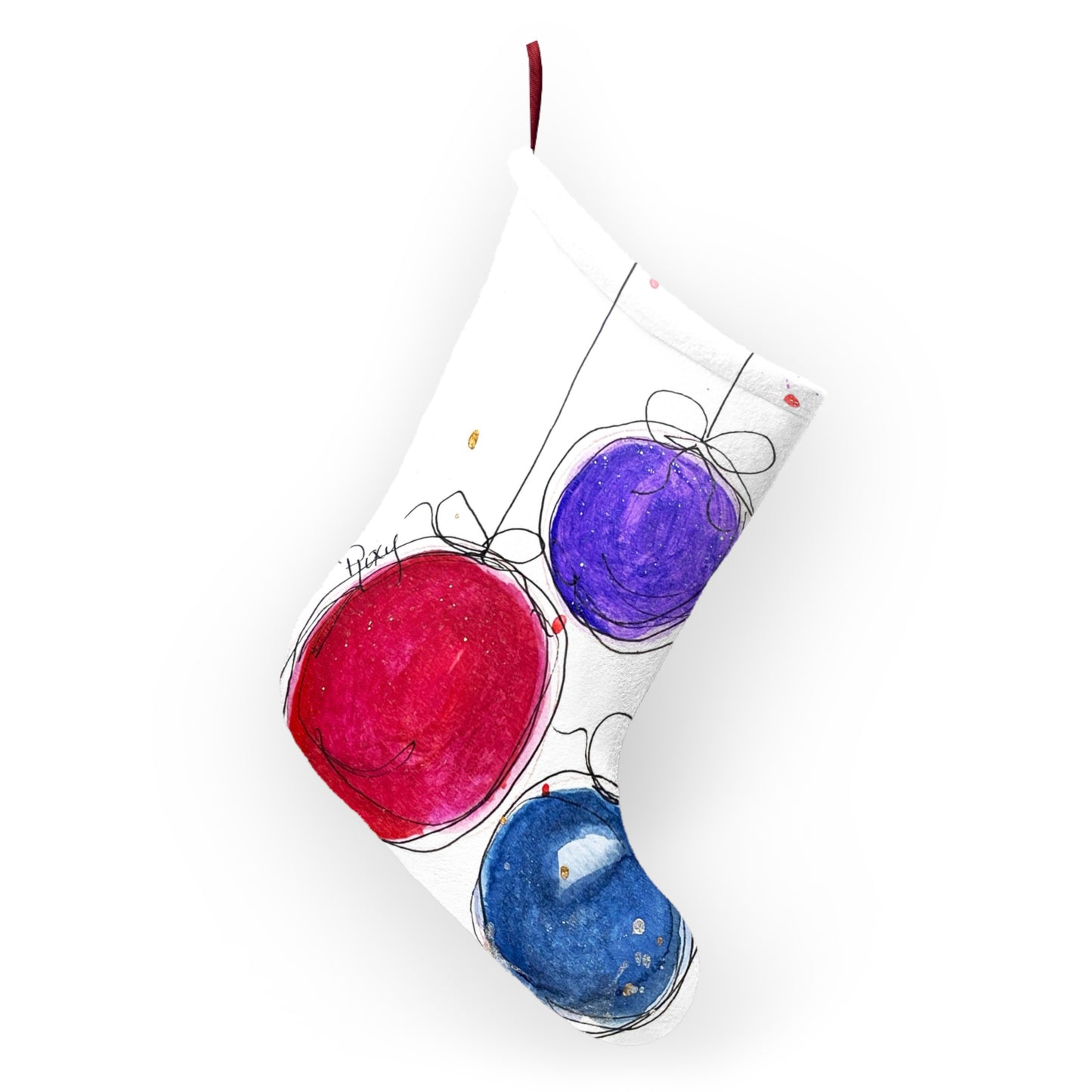 Whimsical Christmas Baubles #2 Christmas Stocking