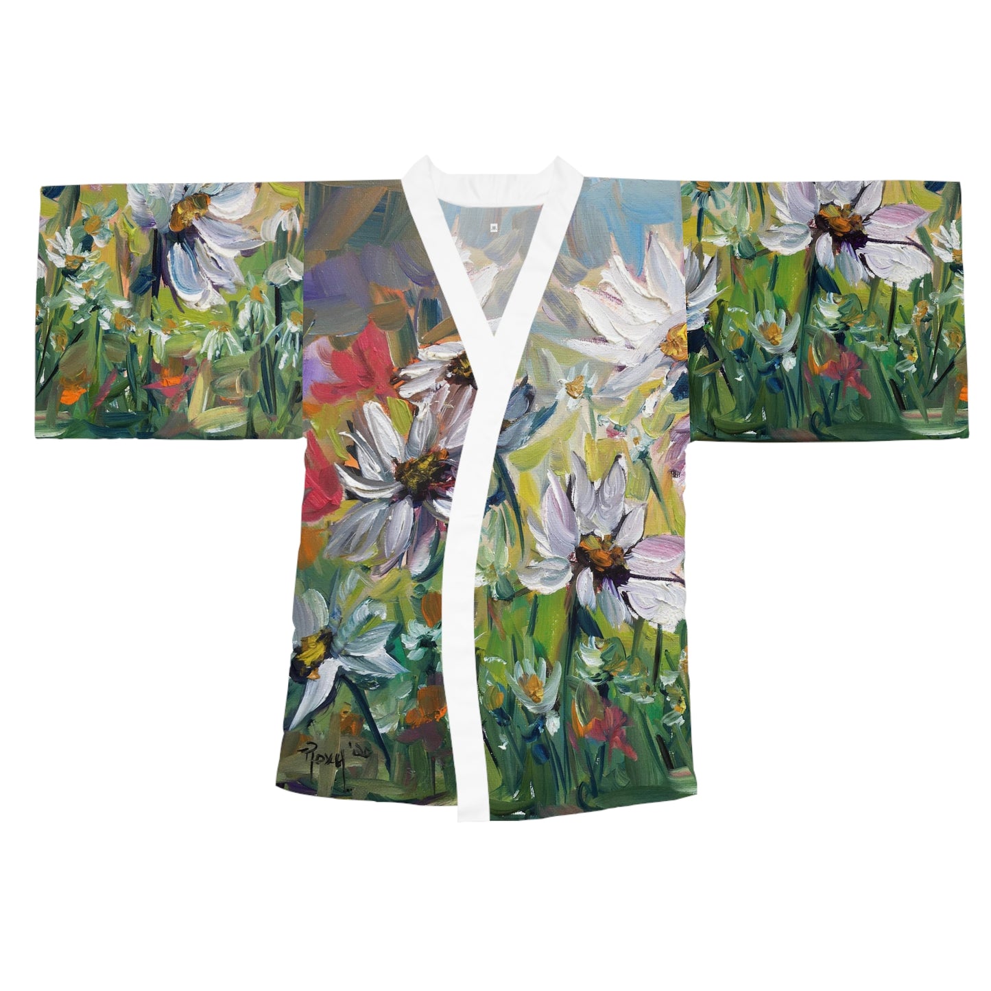 Kimono Robe -Abstract Daisies