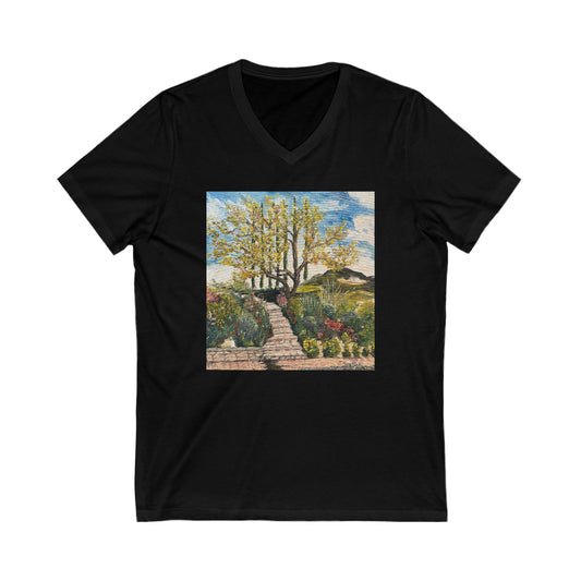 The Tree and Garden (GBV) Gershon Bachus Vintners-Unisex Jersey Short Sleeve V-Neck Tee