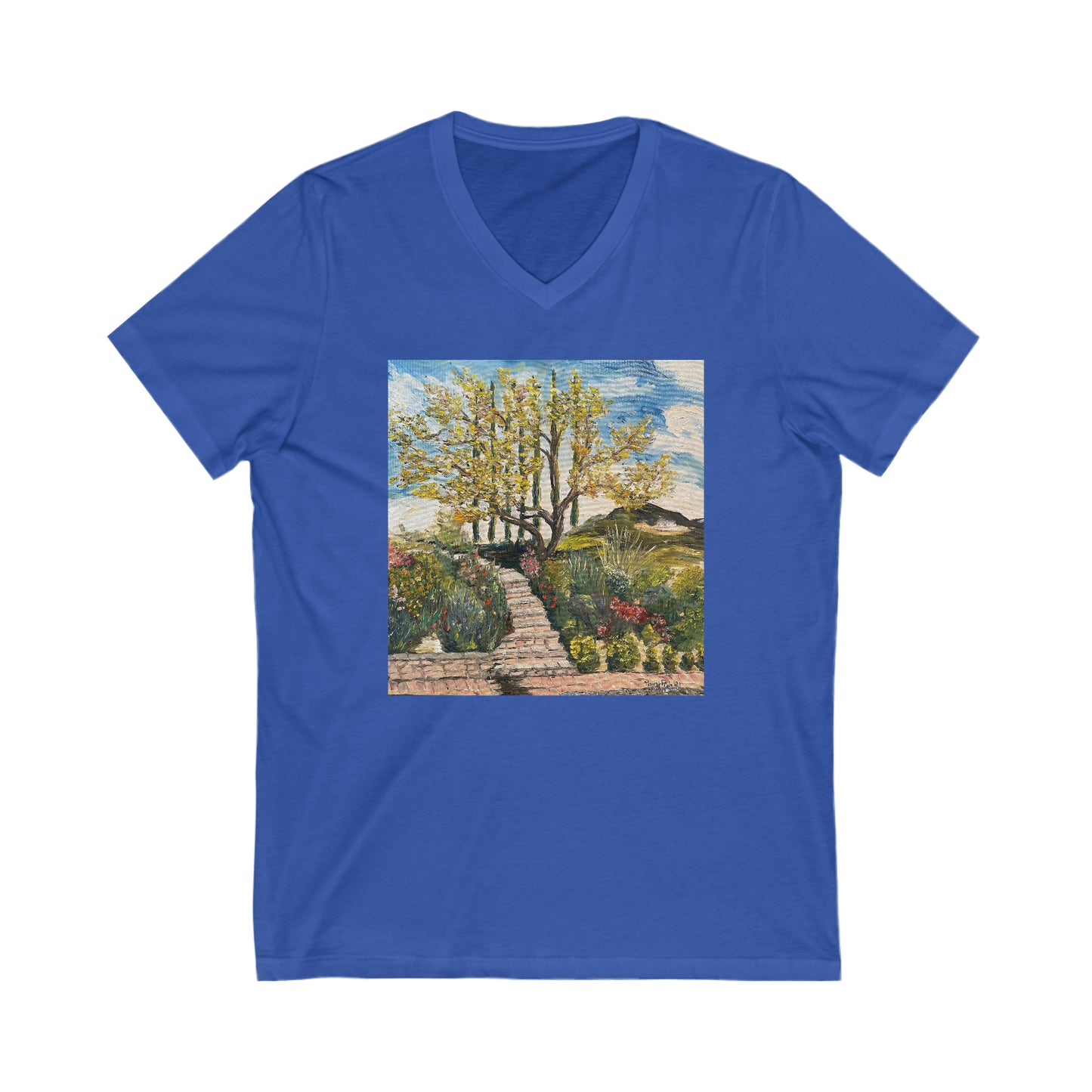 The Tree and Garden (GBV) Gershon Bachus Vintners-Unisex Jersey Short Sleeve V-Neck Tee