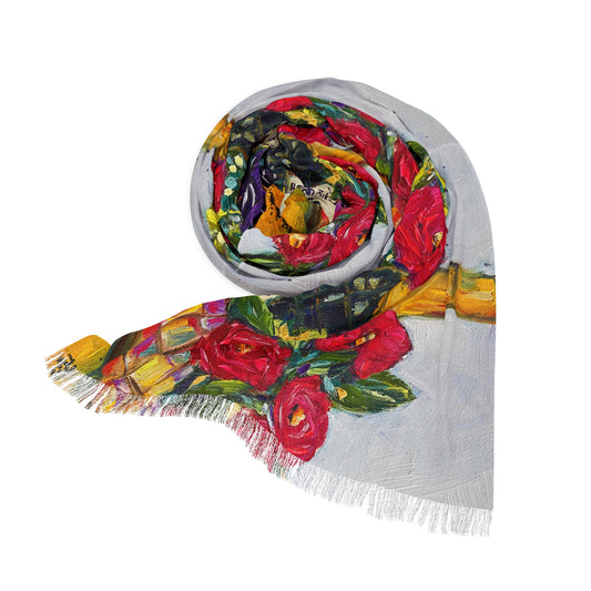 Colorful Scarf — Artistic Lightweight Neck Wrap- French Bubbles