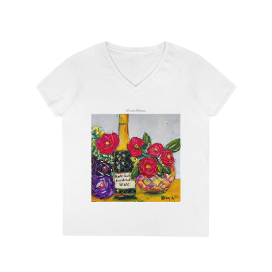 French Bubbles T-shirt col V pour femme
