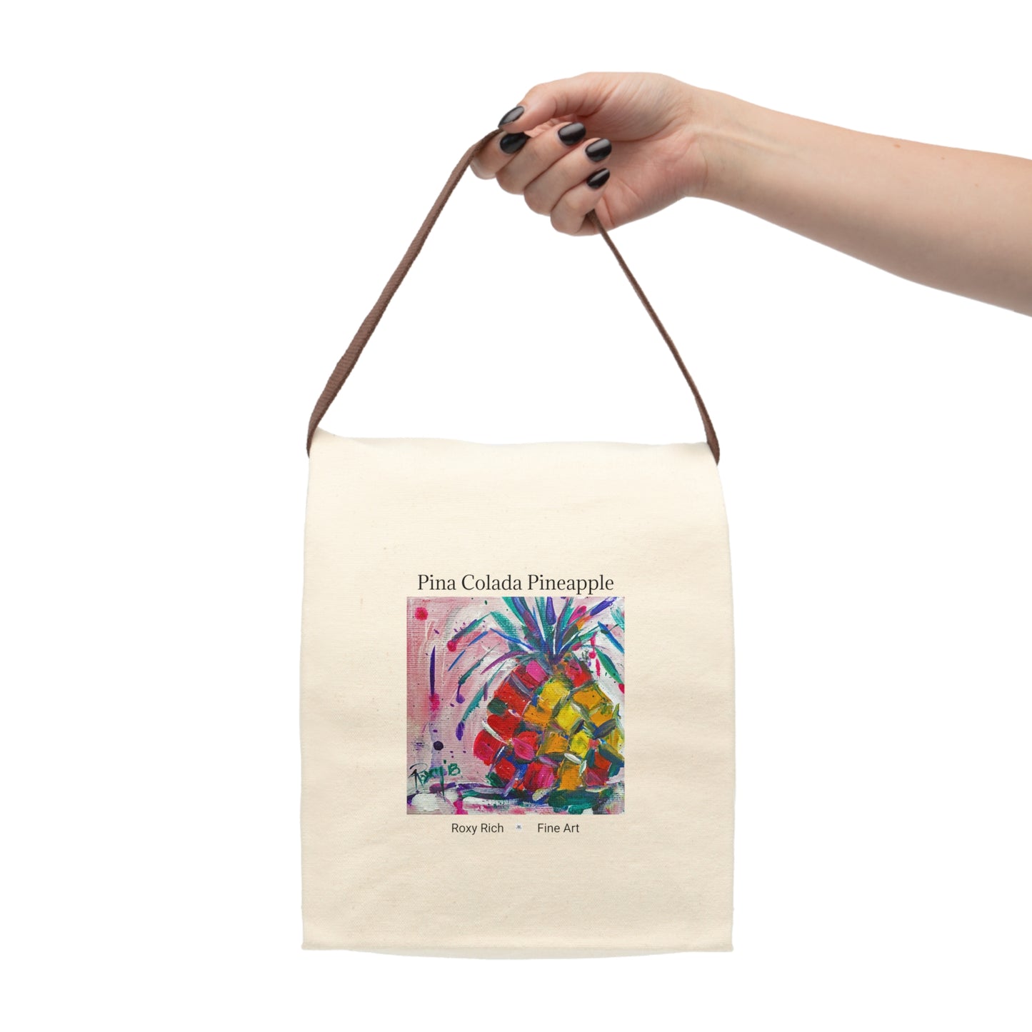 Pina Colada Pineapple Canvas Lunch Bag With Strap
