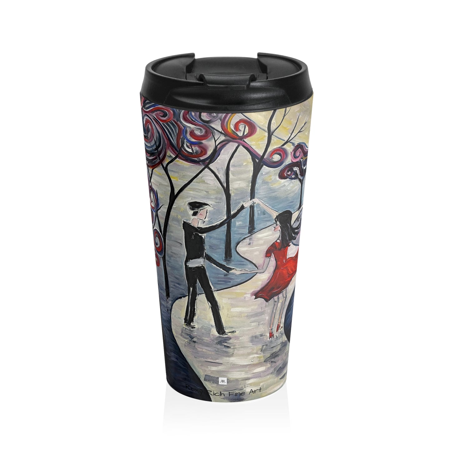Dancing in the Moonlight Romantic Couple Stainless Steel Travel Mug