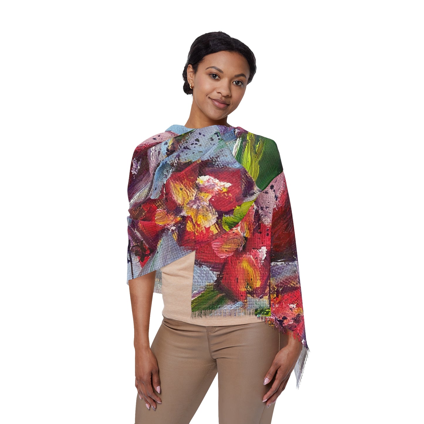 Colorful Scarf — Artistic Lightweight Neck Wrap-Sips of Summer