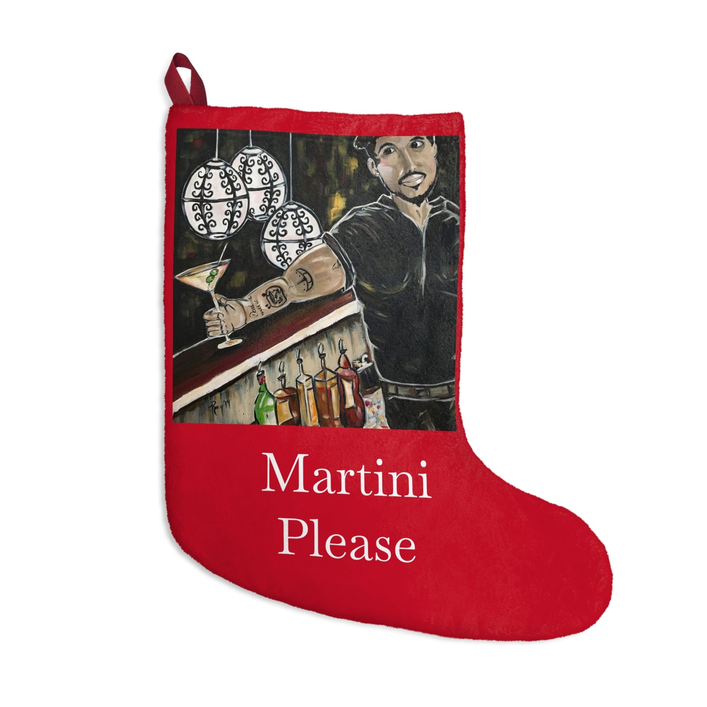 I'm Off at Two Dresden Bartender "Martini Please" Christmas Stocking