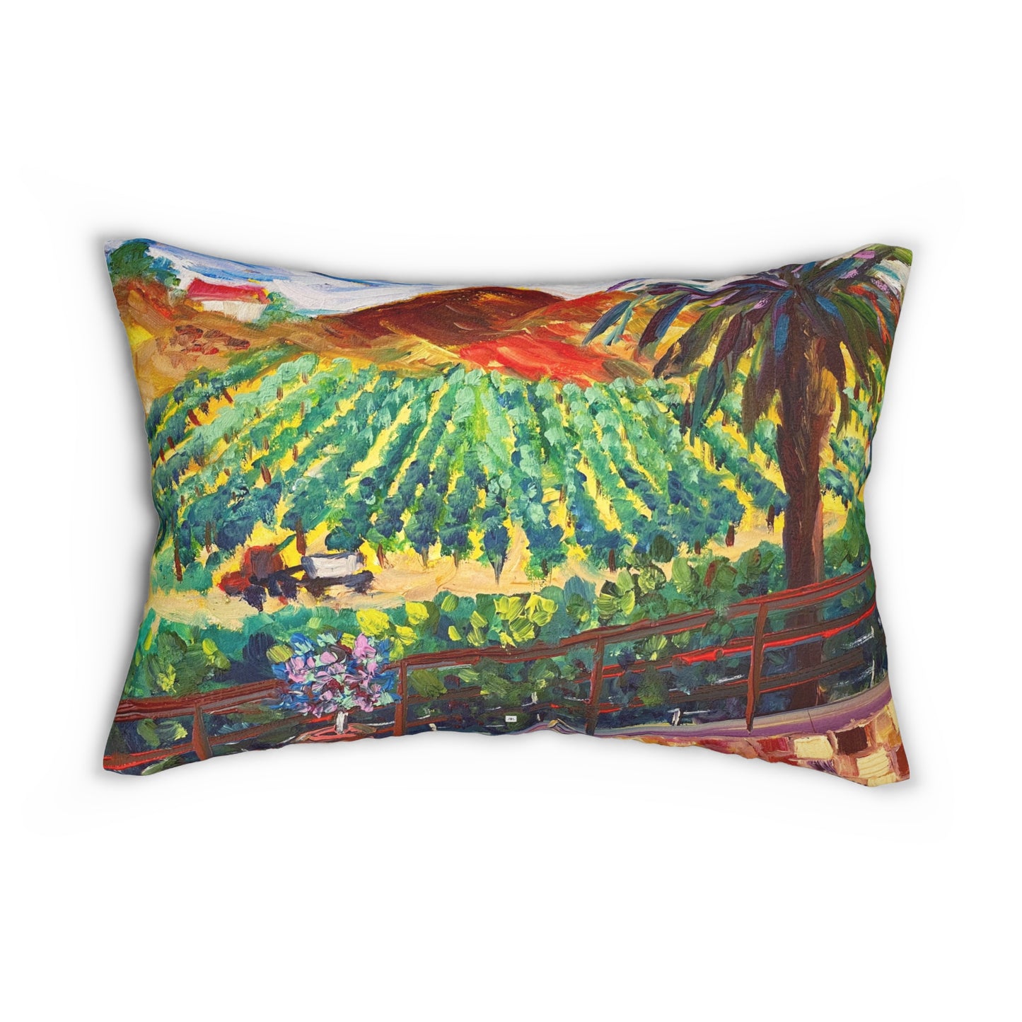 Vineyard View at Chapin Winery Lumbar Pillow