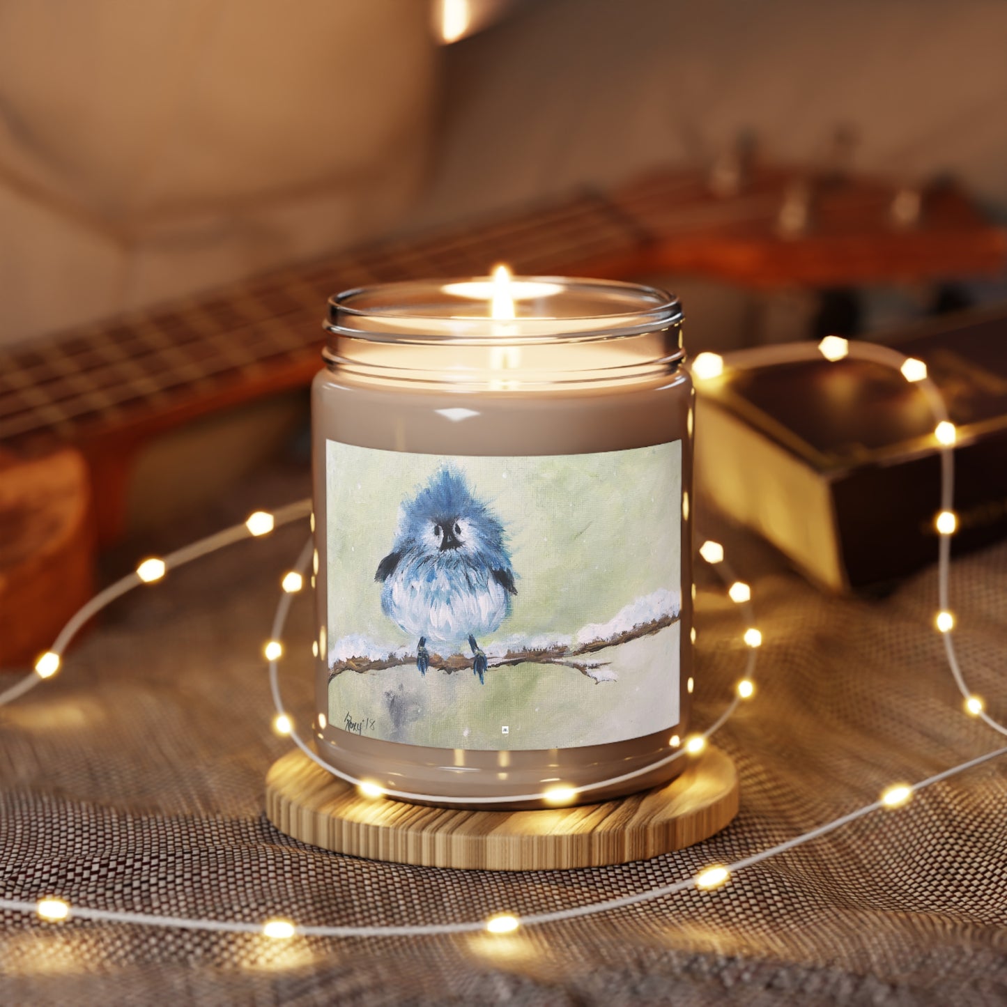 Scented Candles, 9oz=Fluffy Fat Mountain Bluebird on Snowy Branch