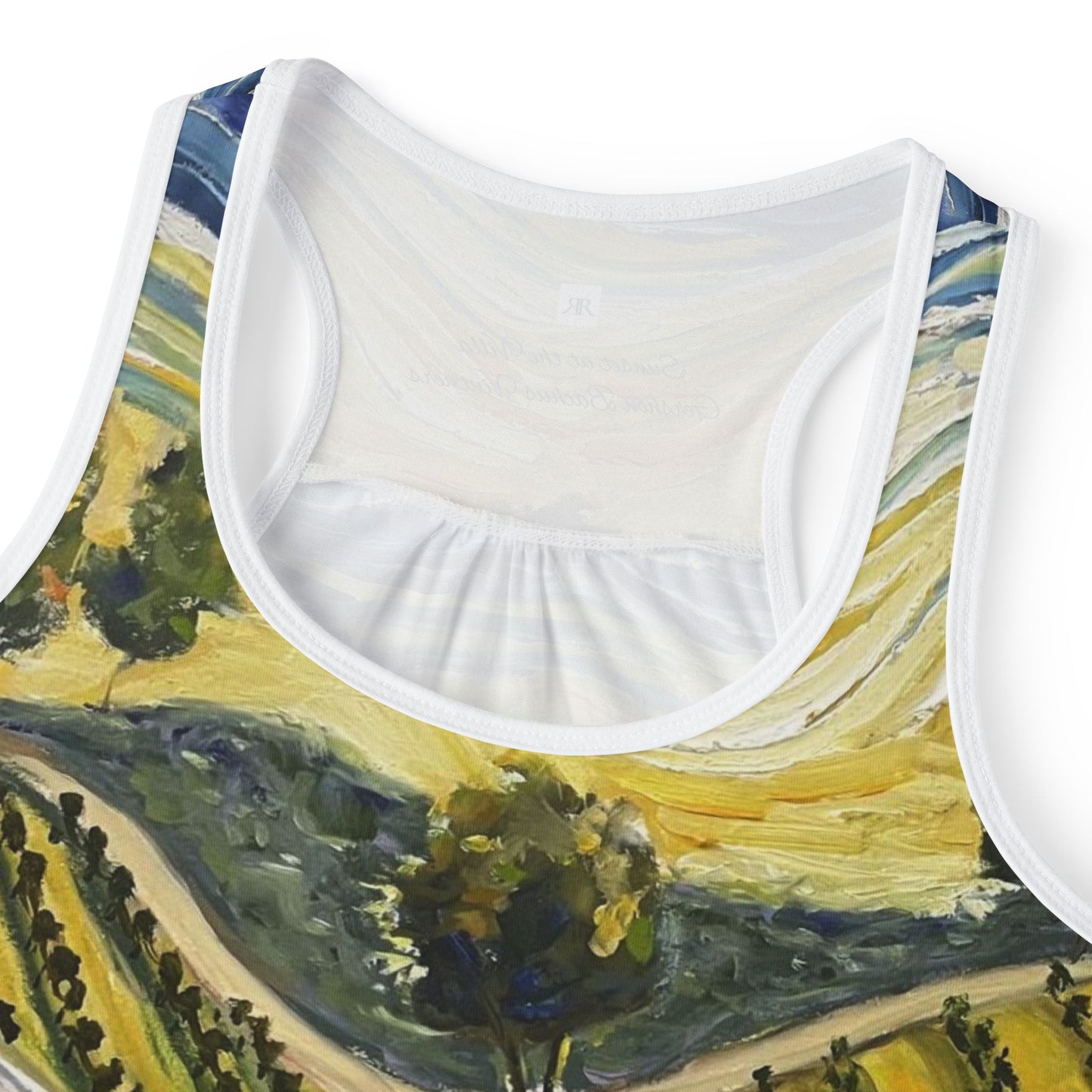 Women's Racerback Tank Top-Sunset at the Villa-Gershon Bachus Vintners