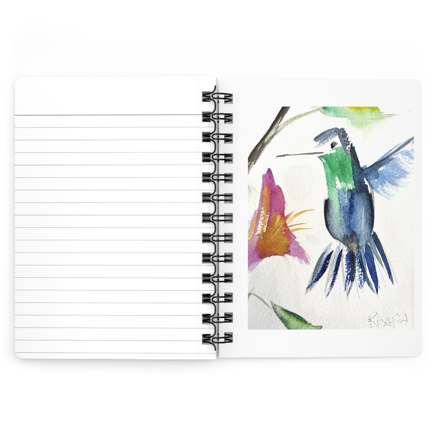 Watercolor Hummingbirds- Spiral Bound Journal