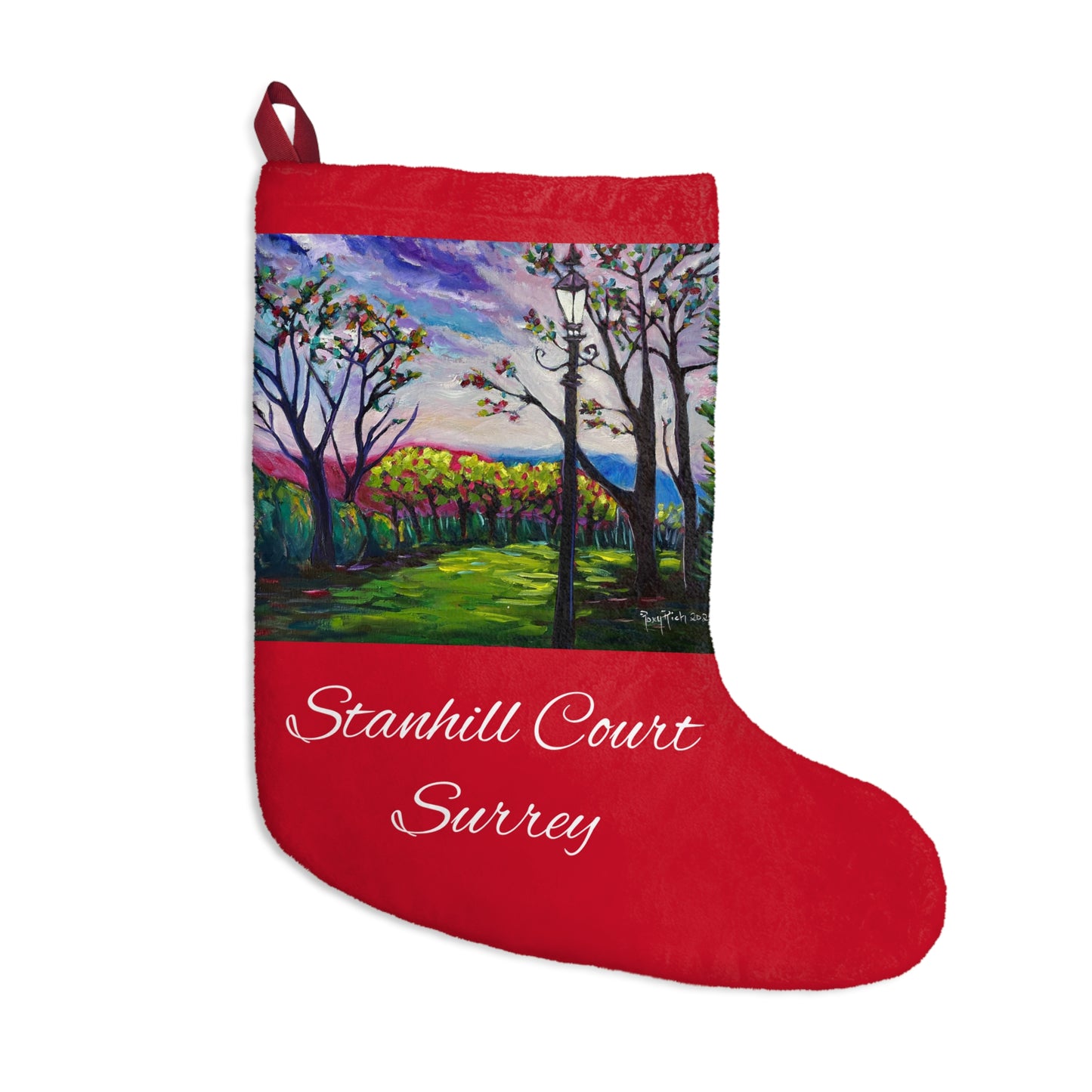 Sundown in Surrey at Stanhill Court Christmas Stocking