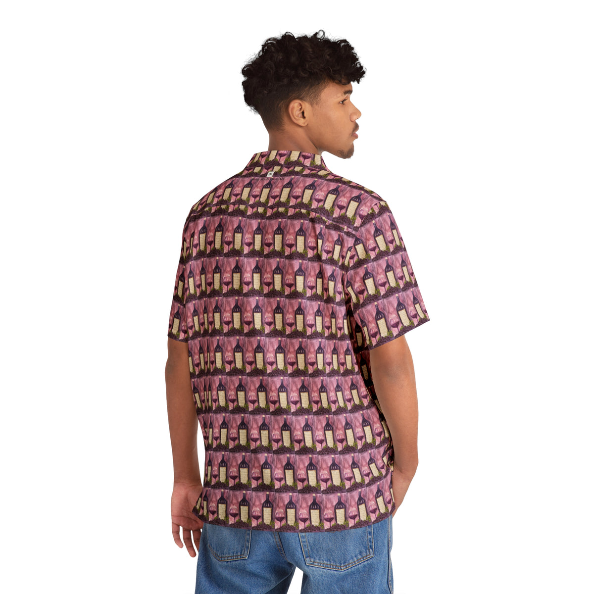 Men's Hawaiian Shirt- GBV-Porta Accanto Tempranillo -Small Print