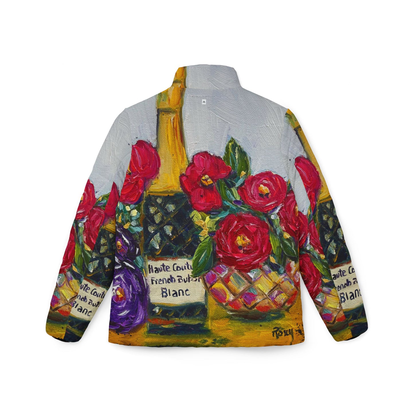 Women's Puffer Jacket - Roxy Rich Fine Art -French Bubbles