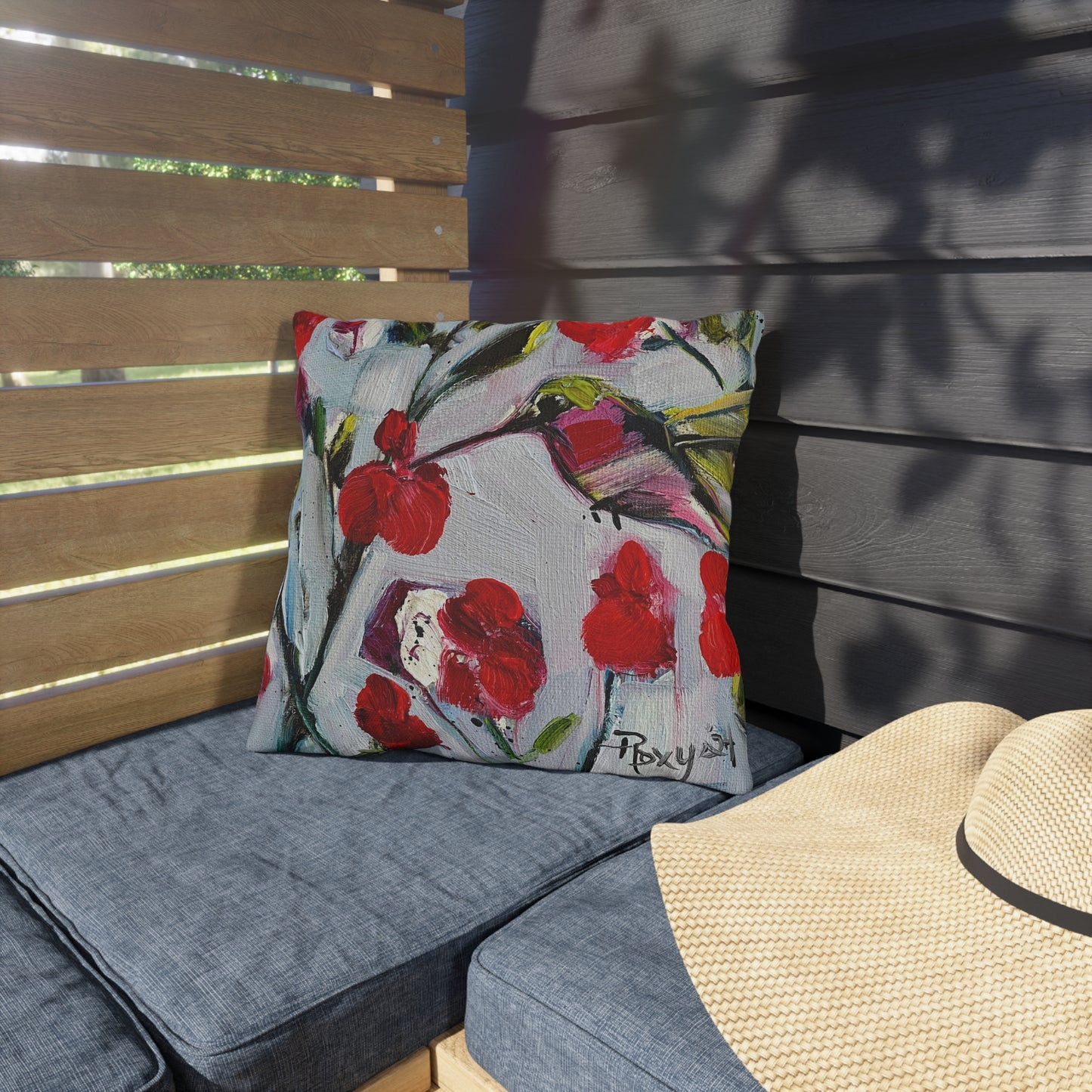 Hotlips Hummingbird Outdoor Pillows