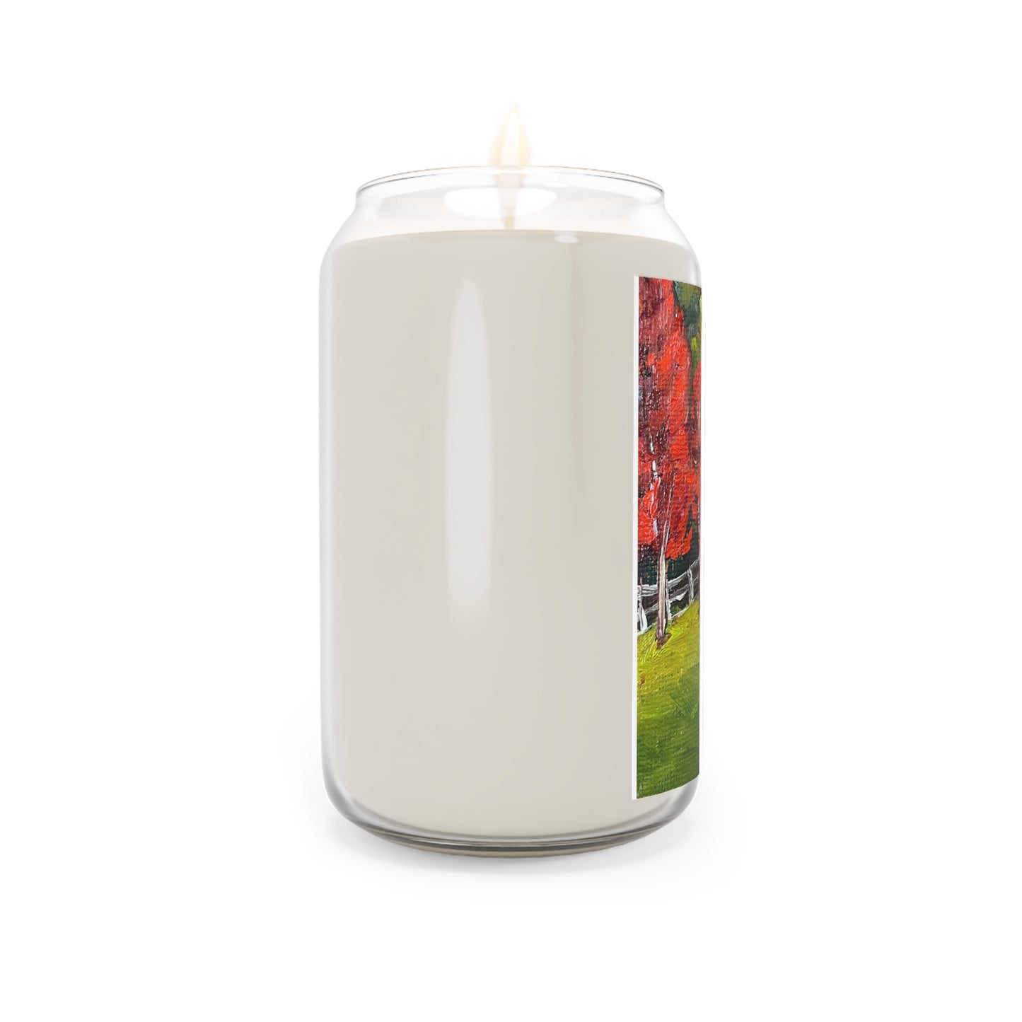Red Maple Tree Lined Street Fall Colors Scented Candle, 13.75oz