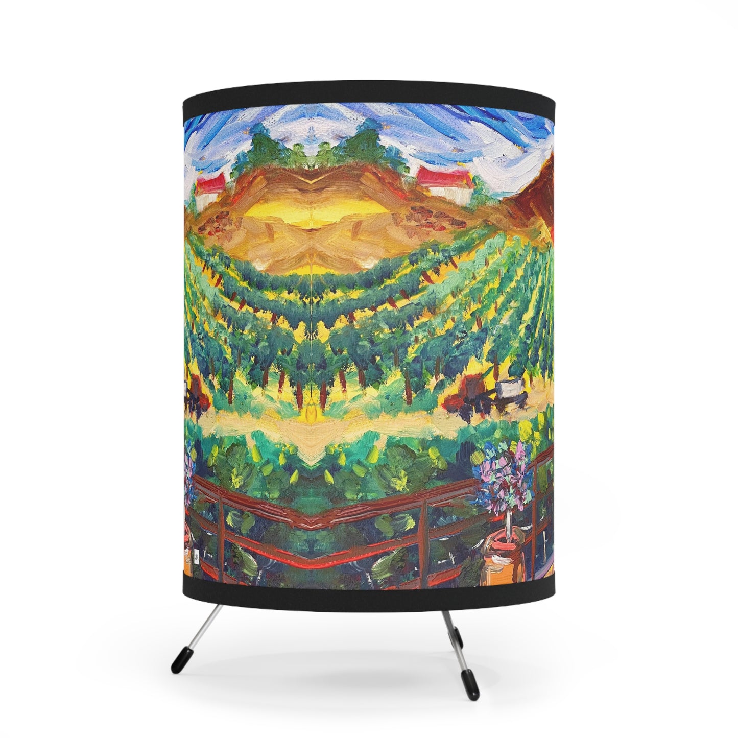 Vineyard View Chapin WineryTripod Lamp