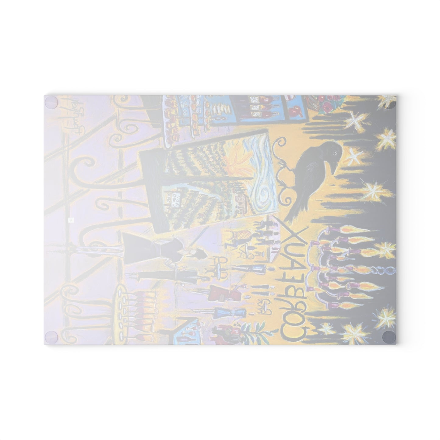 Glass Cutting Board-Corbeaux-Wine and Art After Dark