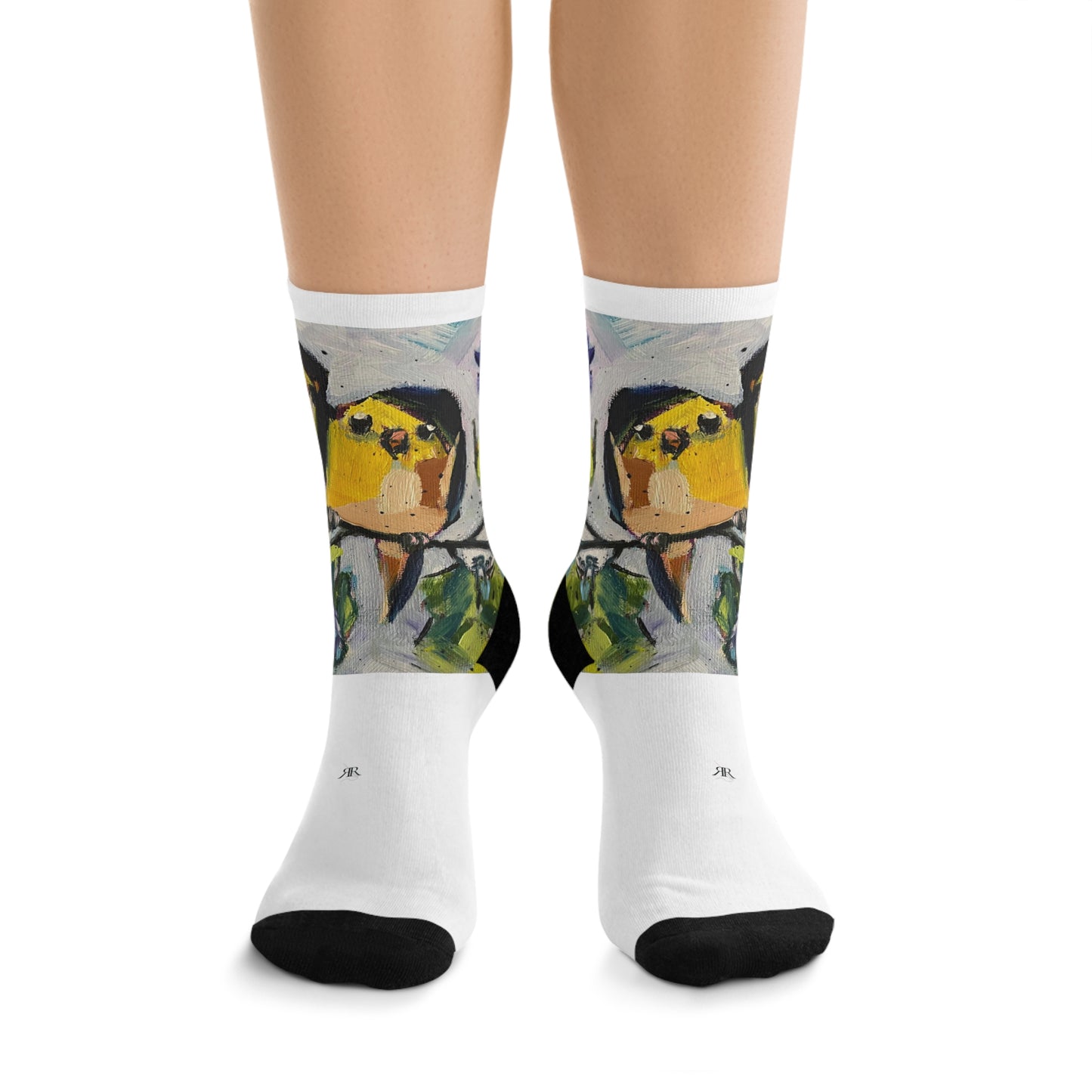 Morning Glory Goldfinches Socks