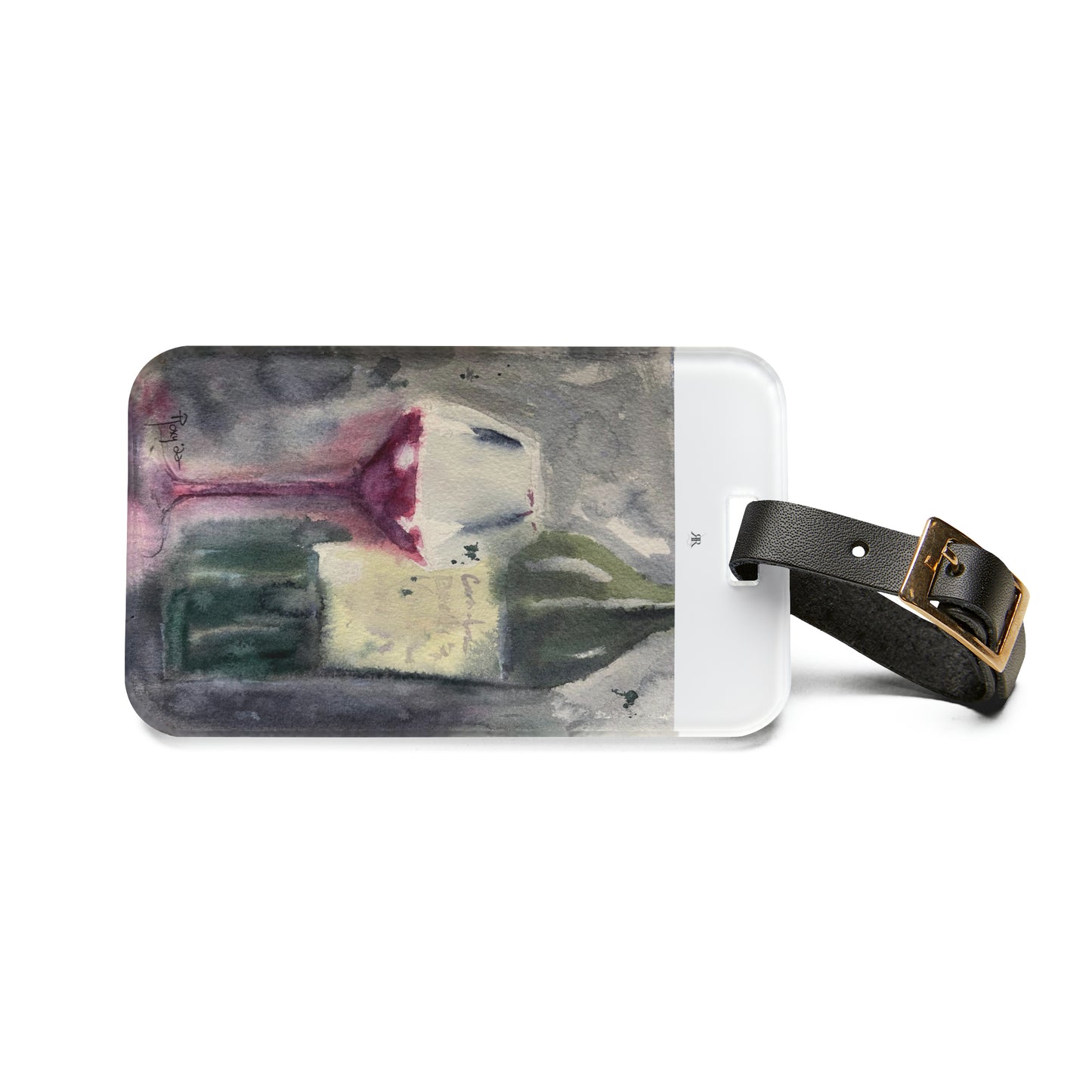 GBV Wine Bottle and Glass Luggage Tag