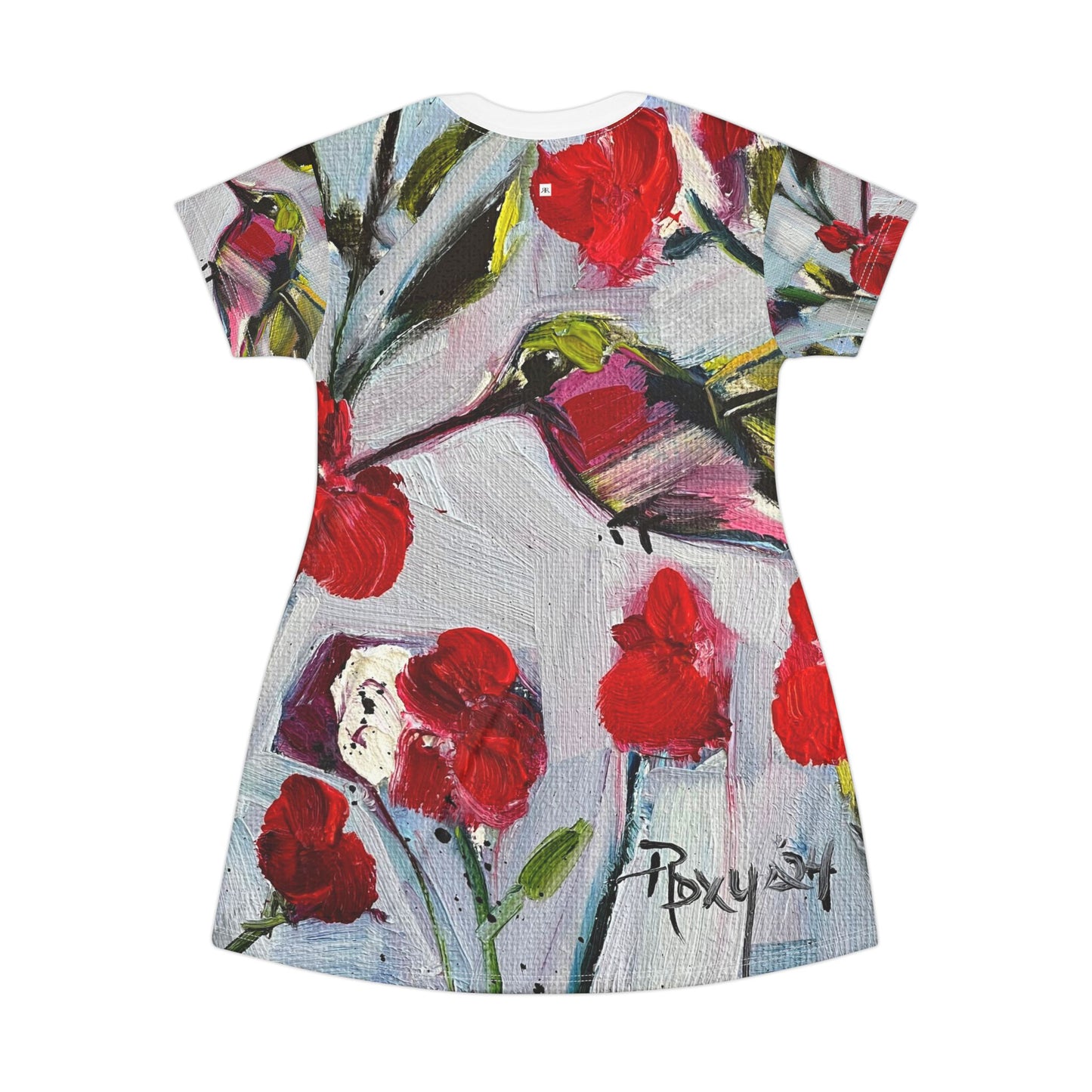 T-Shirt Dress -Hotlips Hummingbird