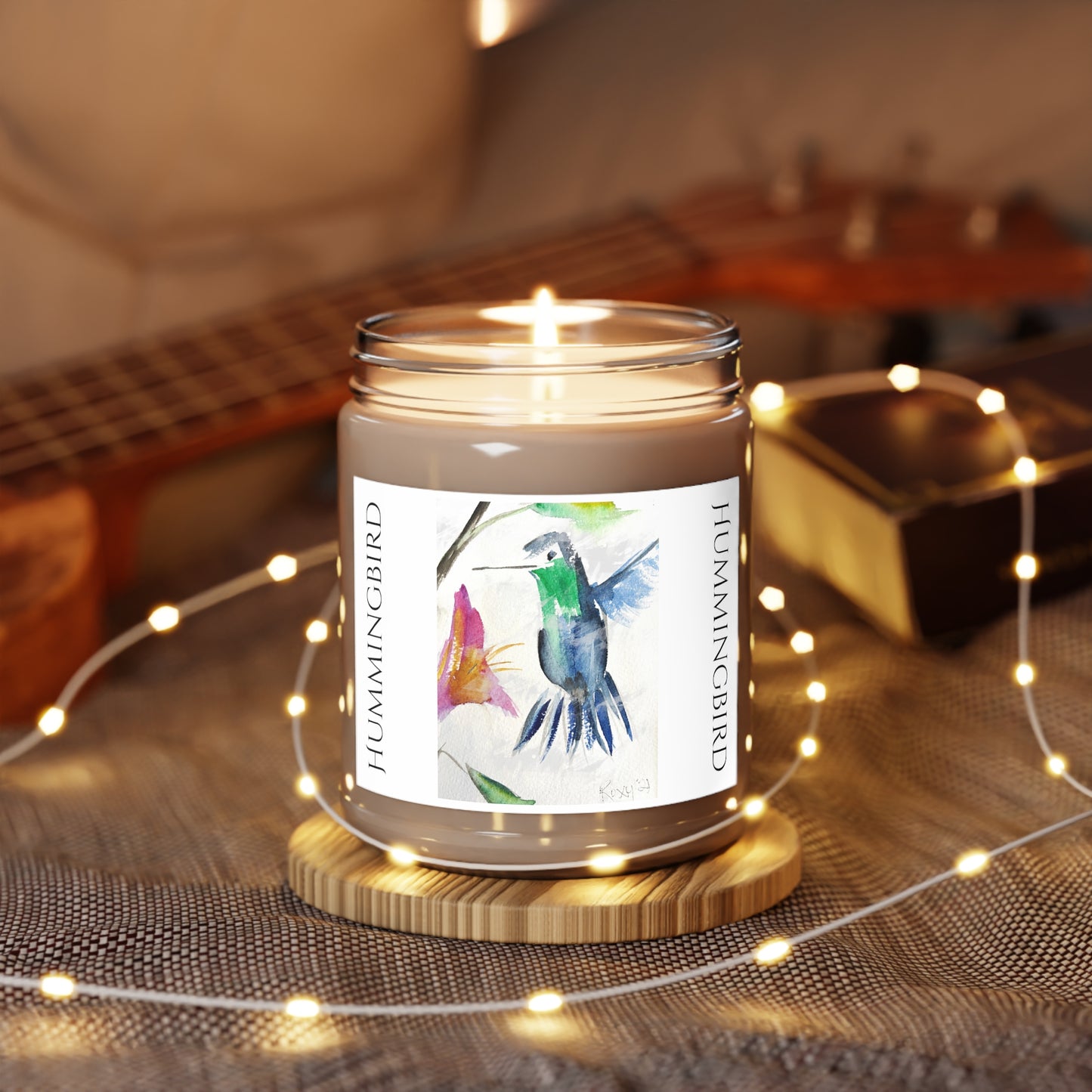 Floaty Blue Hummingbird Scented Candle 9oz