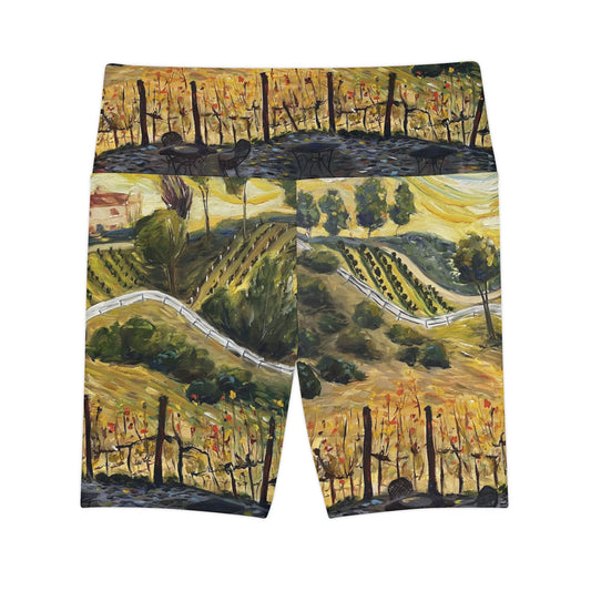 Women's Workout Shorts - Sunset at the Villa -GBV