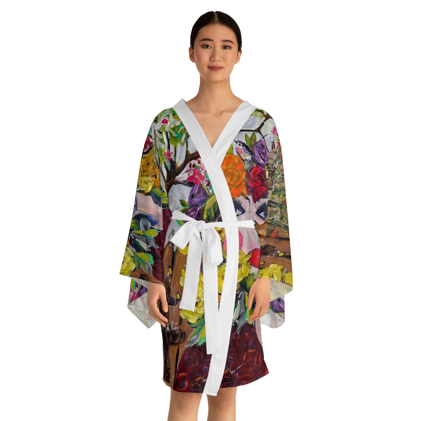 Kimono Robe - Elegant Garden Goddess
