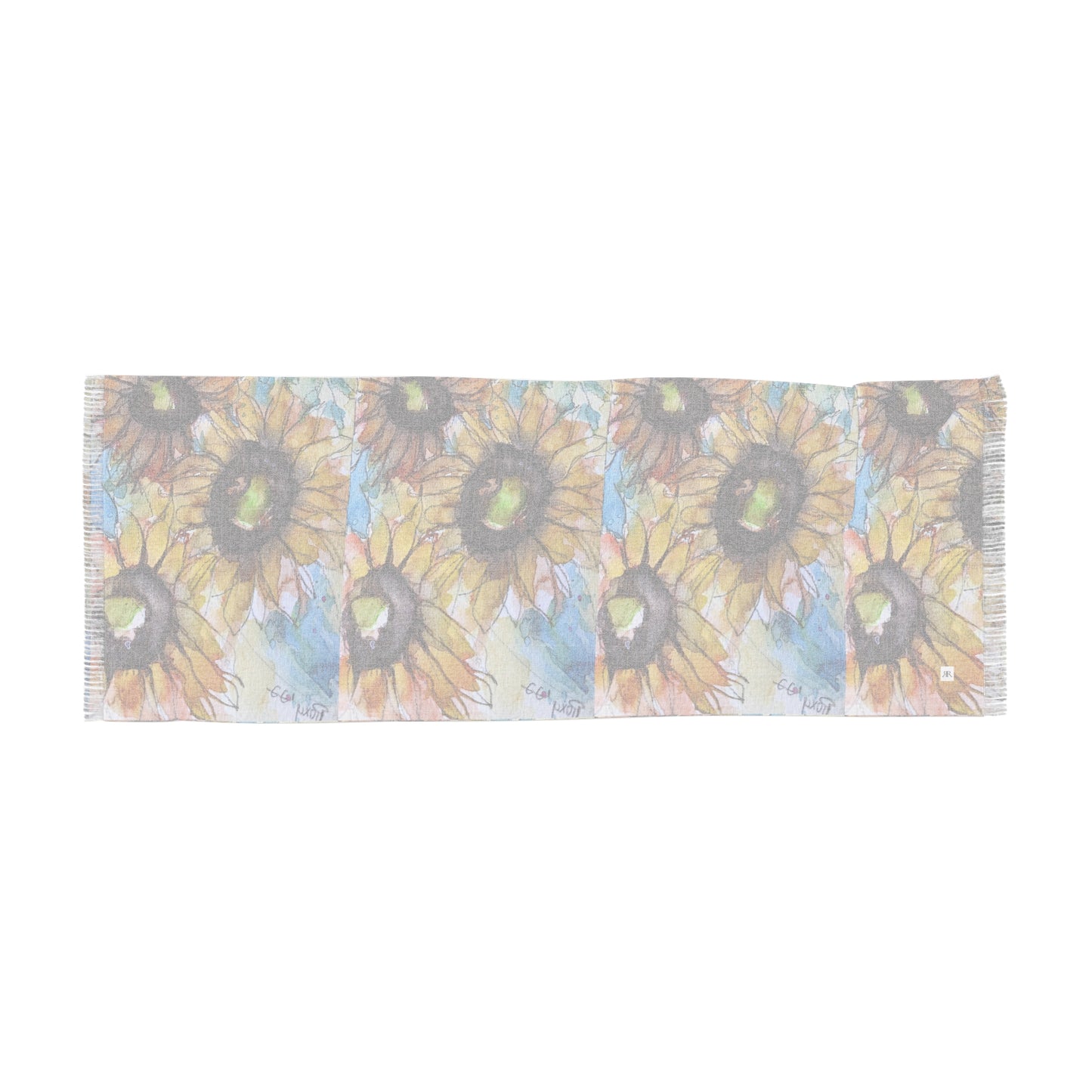 Colorful Scarf — Artistic Lightweight Neck Wrap- Sunflowers