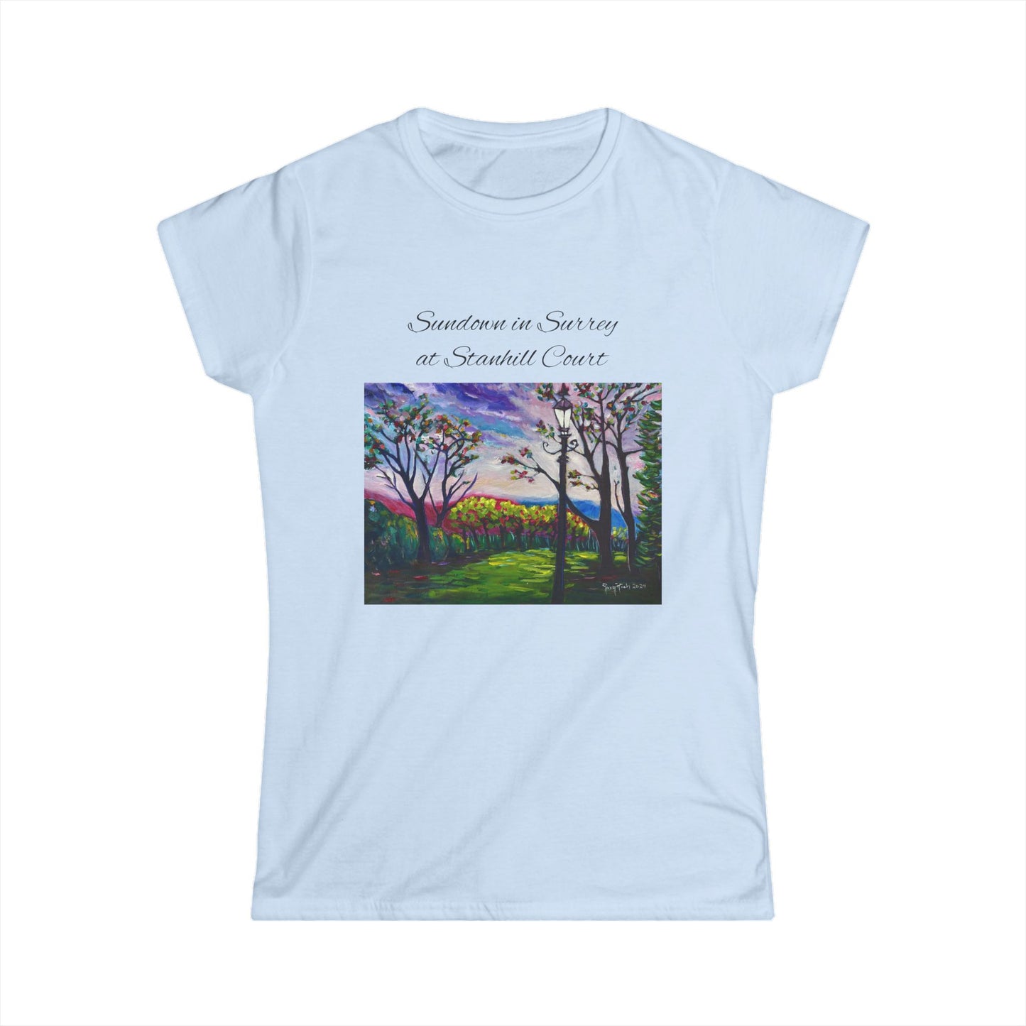 Sundown in Surrey at Stanhill Court Women's Softstyle  Semi-Fitted Tee