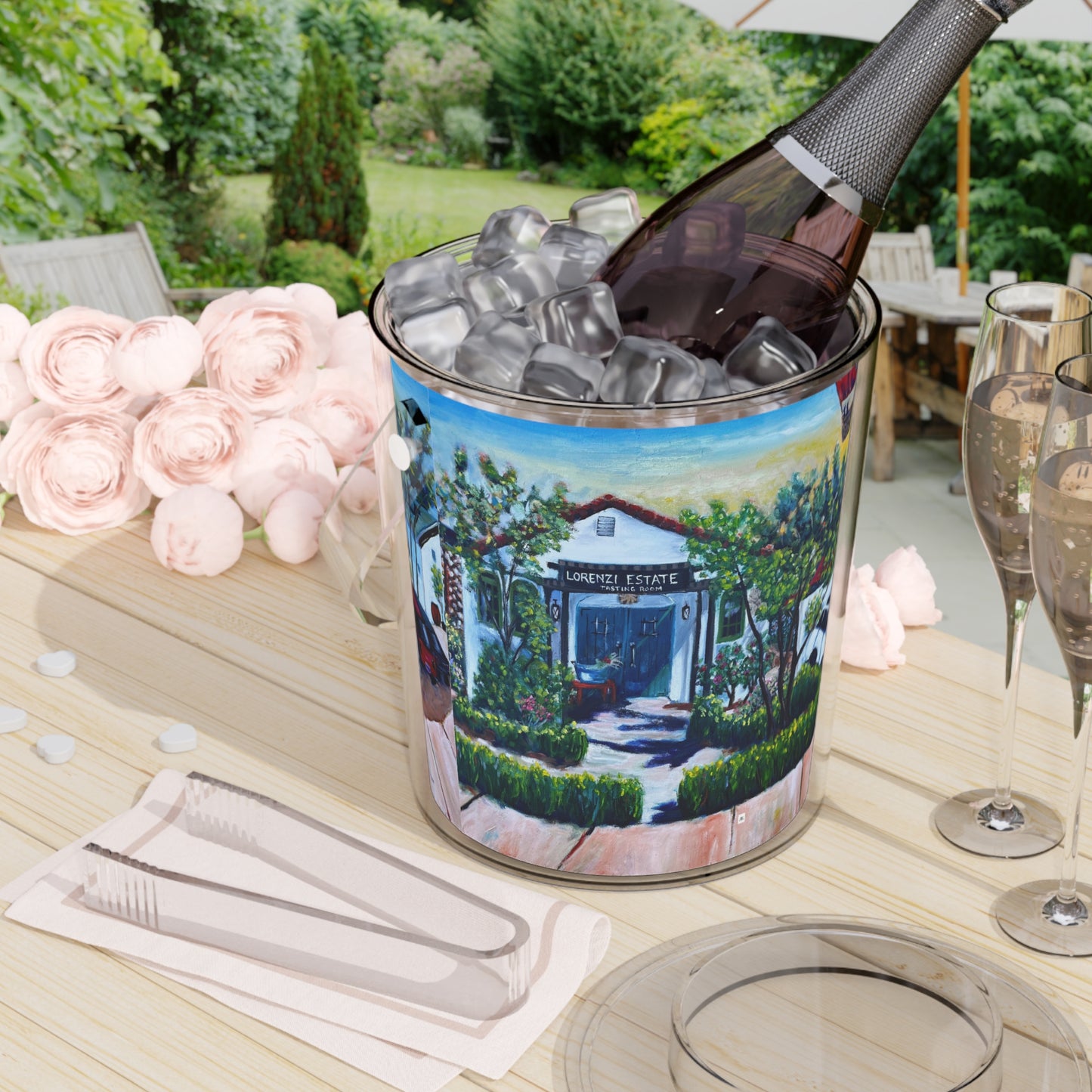 Lorenzi Estate 2024 Wine or Ice Bucket with Tongs